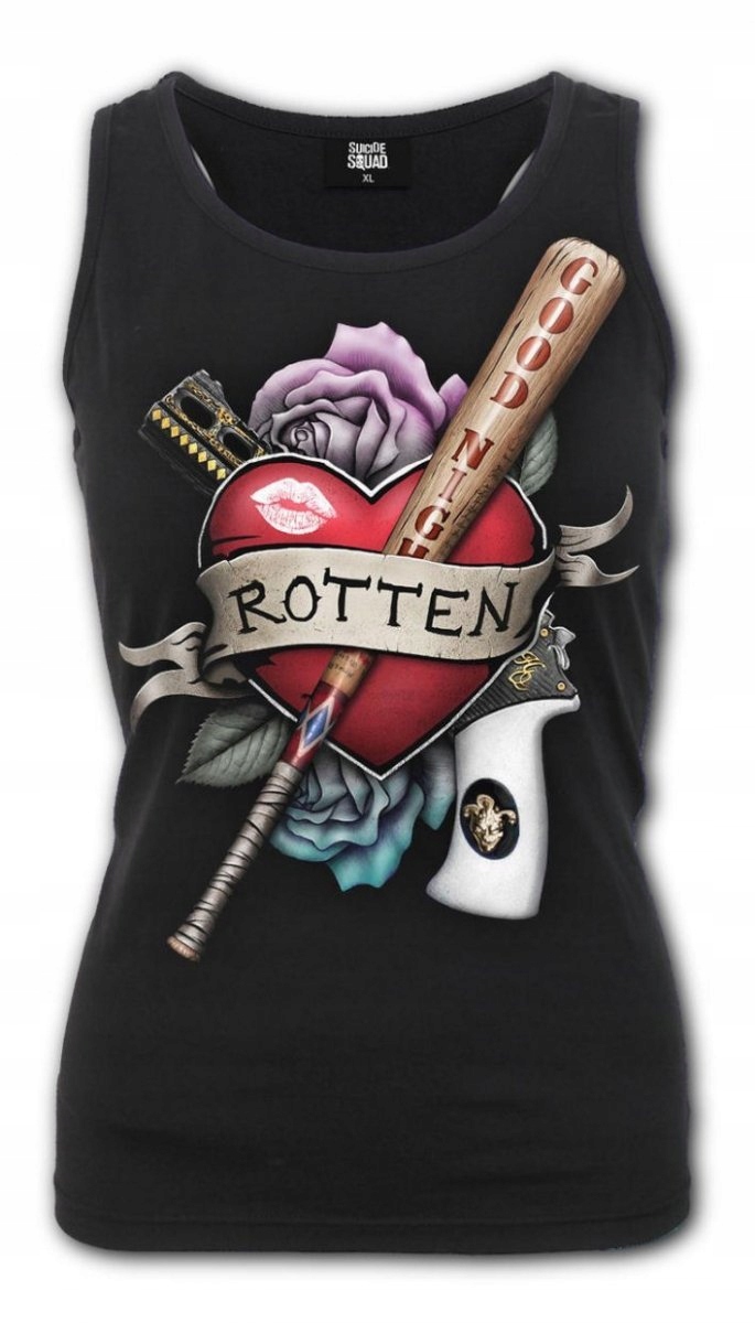 Harley Quinn Rotten Razor Top Spiral Dámská M