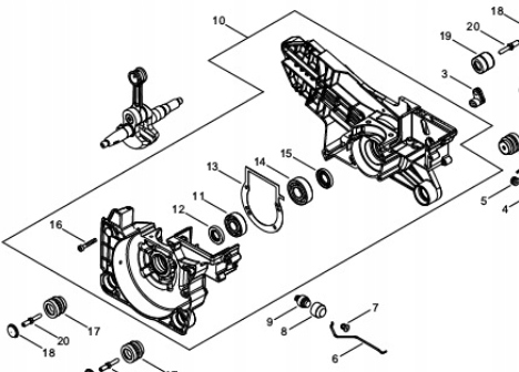 Sada klikové skříně pro řezačku betonu Echo CSG-7410 P021-052661