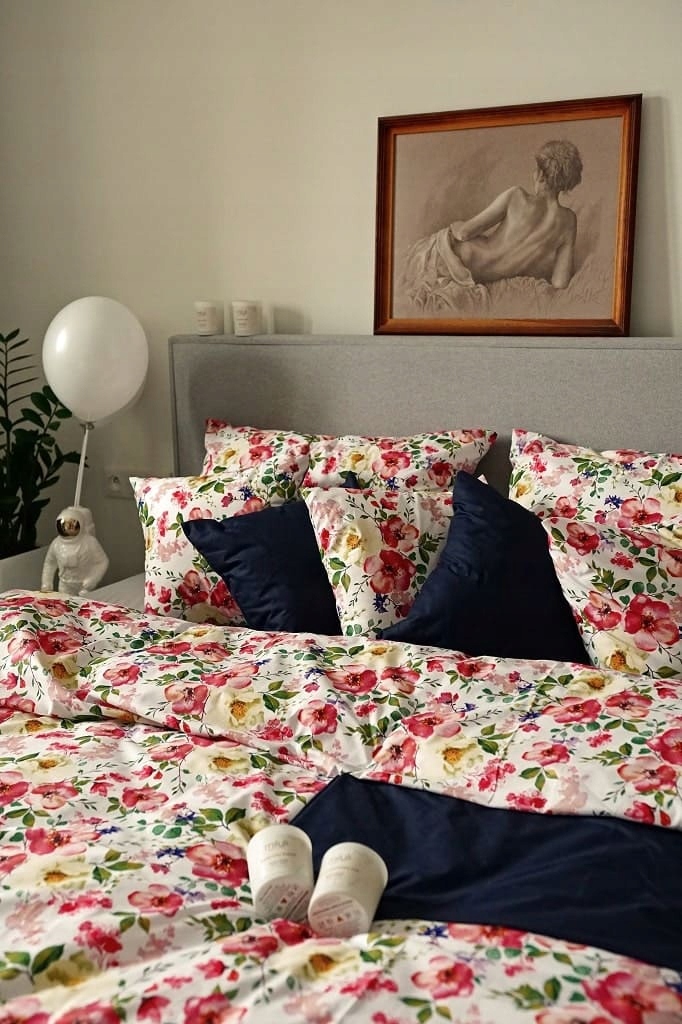 Granatowe POSZEWKI 2x 50x60 BAWEŁNA miękkie EKO Wymiary poduszki 50x60cm