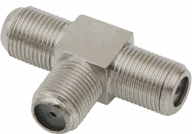 TRÓJNIK ANTENOWY ROZGAŁĘŹNIK NAKRĘCANY 3X GNIAZDA F DVBT TV SAT