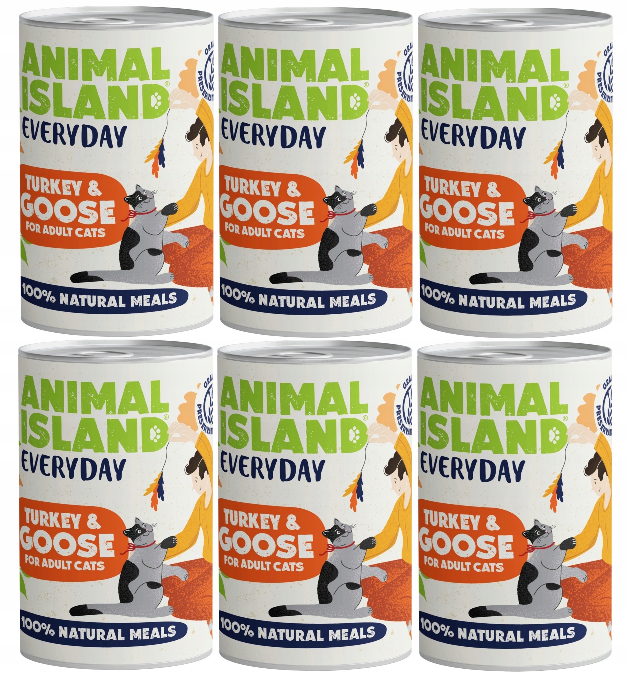 Animal Island Indyk Z Gęsią 6x400g karma mokra dla kota
