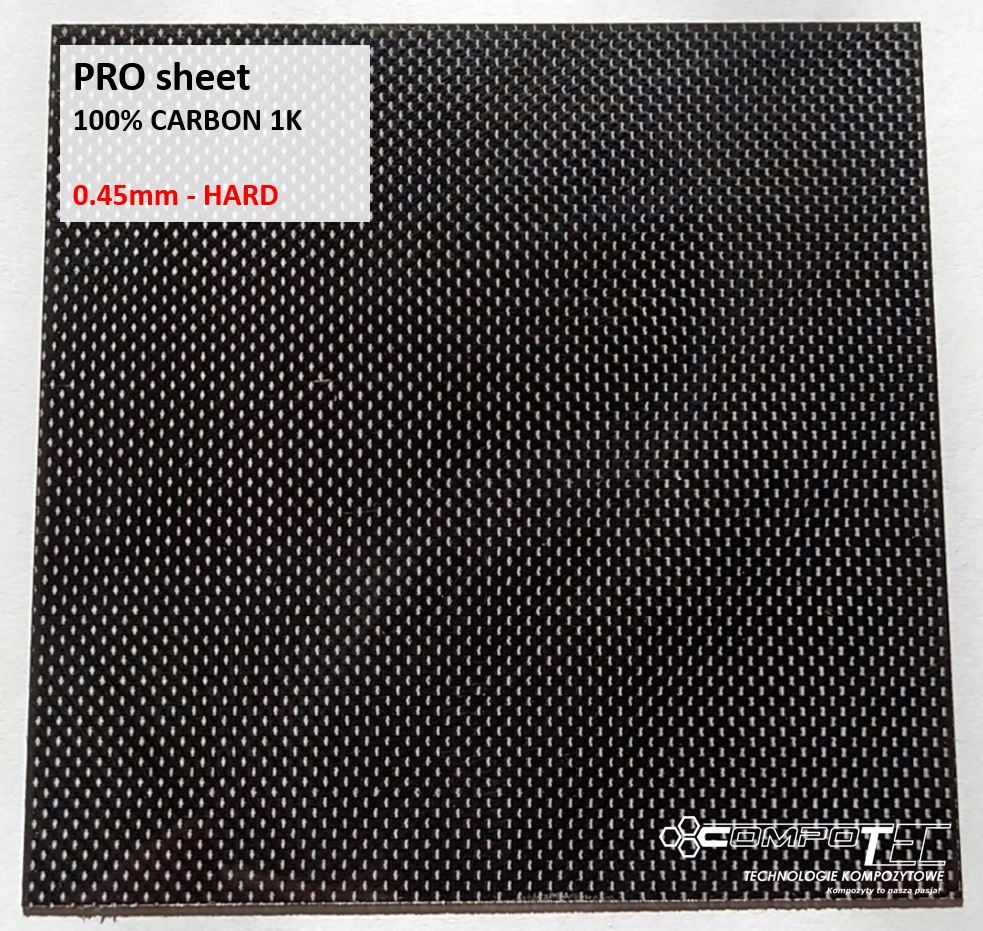 

Płytka membrany Pro 100% carbon 1K twarda 0.45mm