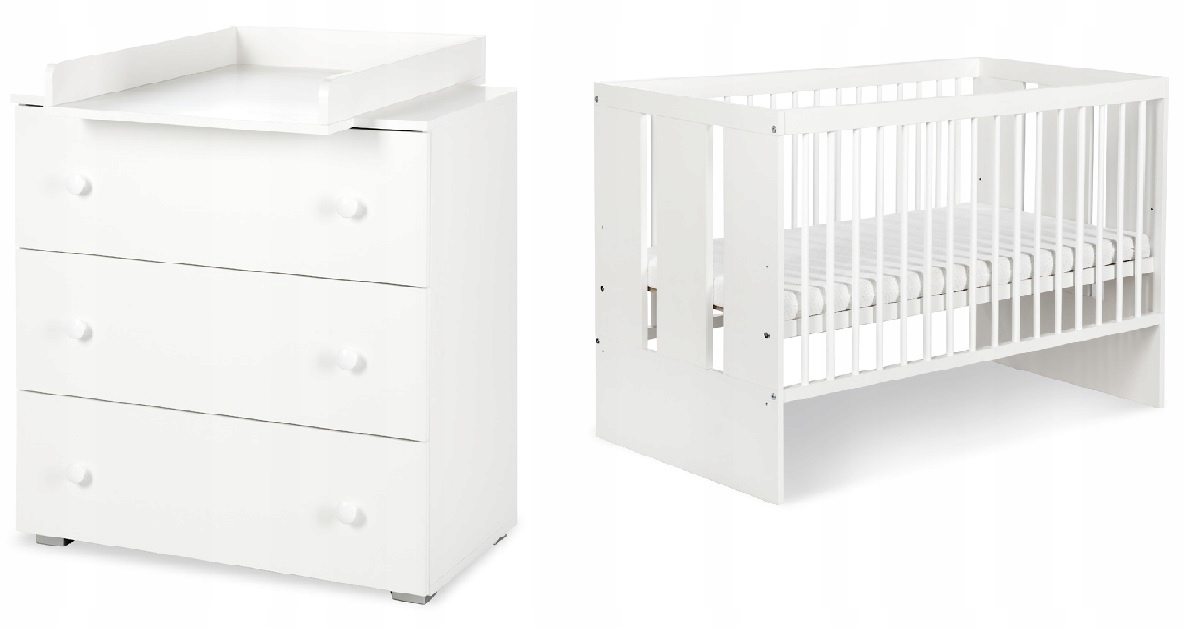 KLUPŚ ZESTAW MEBLI PAULA Biel Materac Przewijak Kod producenta 590191224