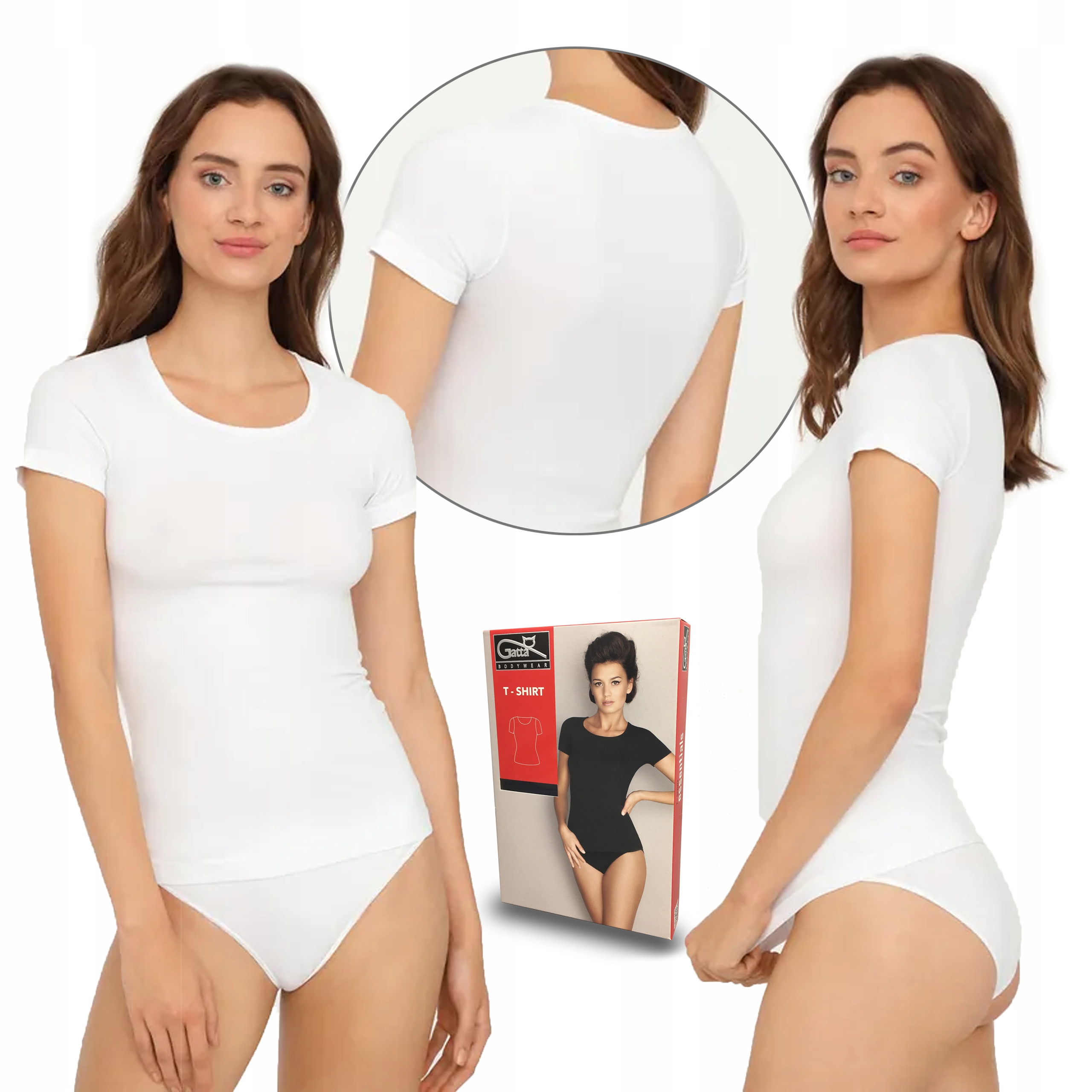 

Koszulka bezszwowa T-Shirt Gatta, biały, M
