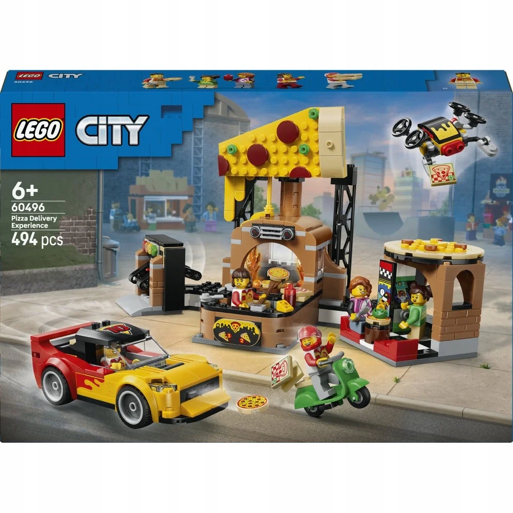 Lego City Rozvoz pizzy s vozidly 60496