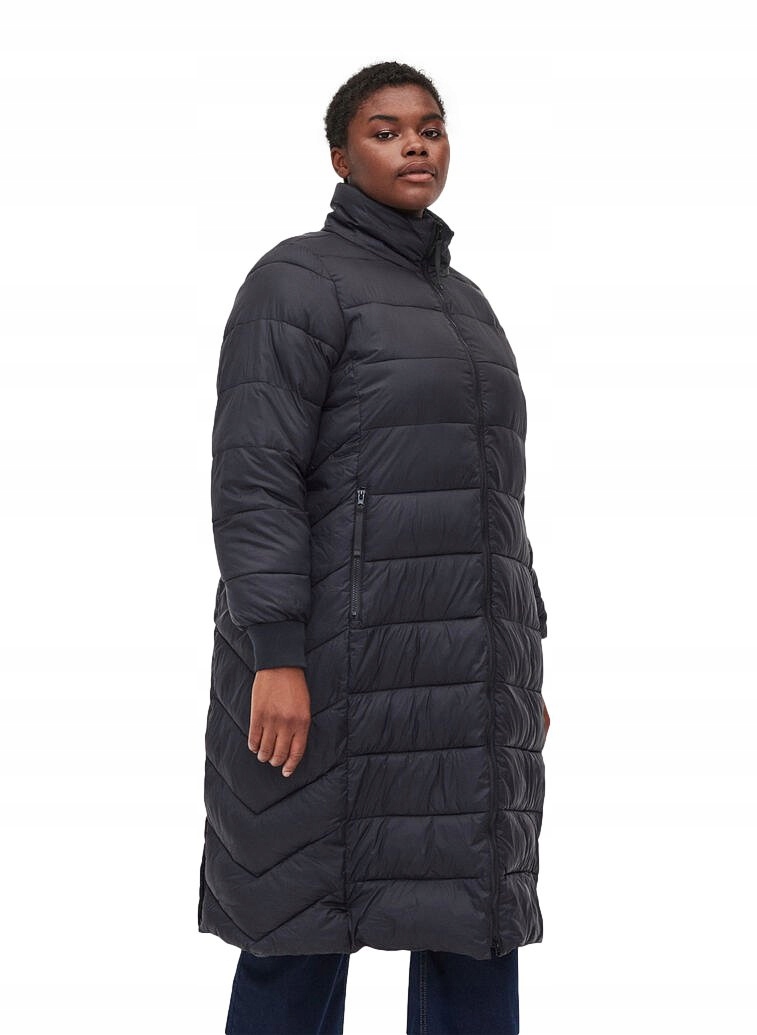 Prošívaná Černá Zimní Bunda Zizzi 734D 44