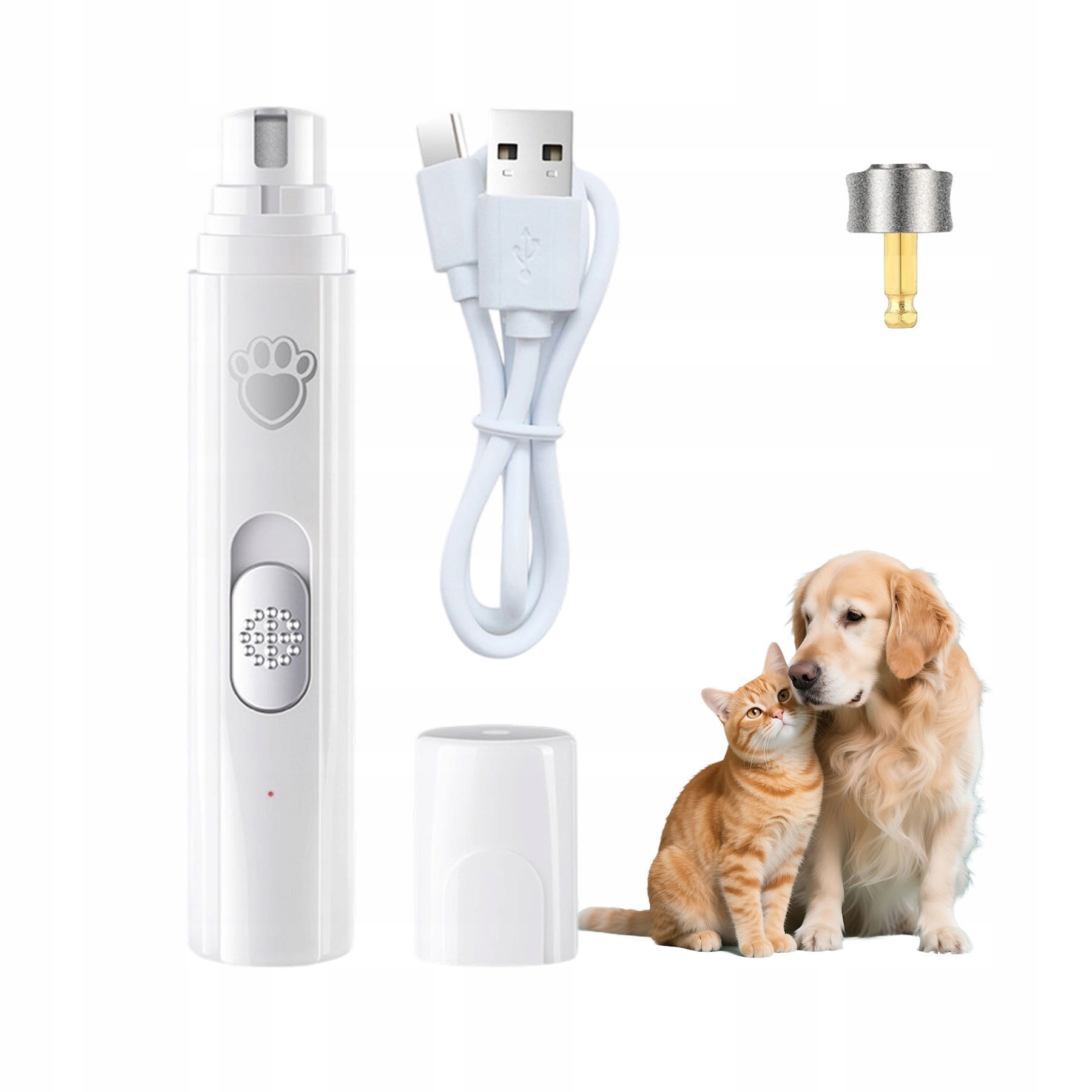 Levně Elektrický pilník na drápky pro domácí mazlíčky strojek na broušení drápků pro psy a kočky