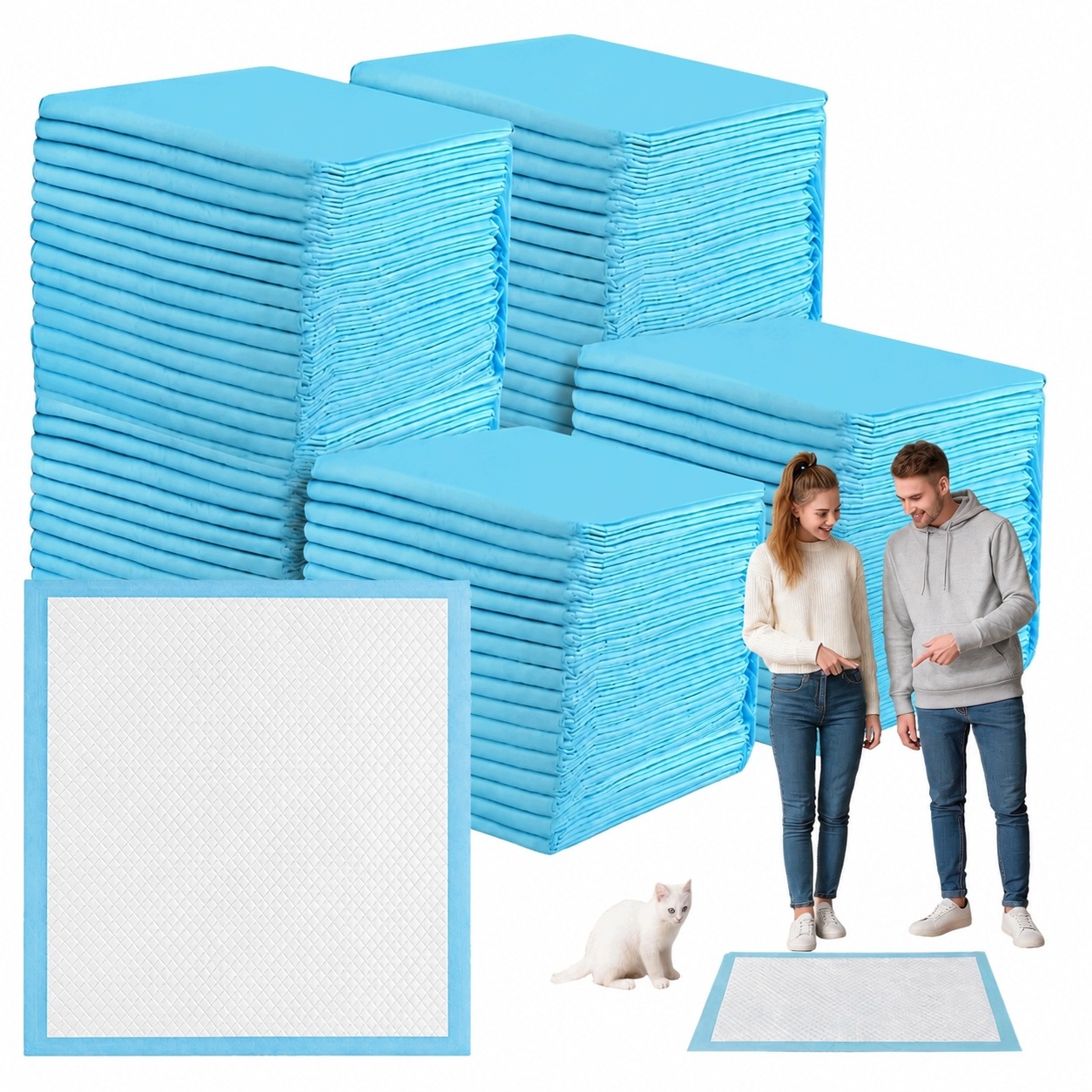 Podložky Pro Psy Hygienické Podložky Na 60X60 CM 100 Ks 6 Vrstev Sap