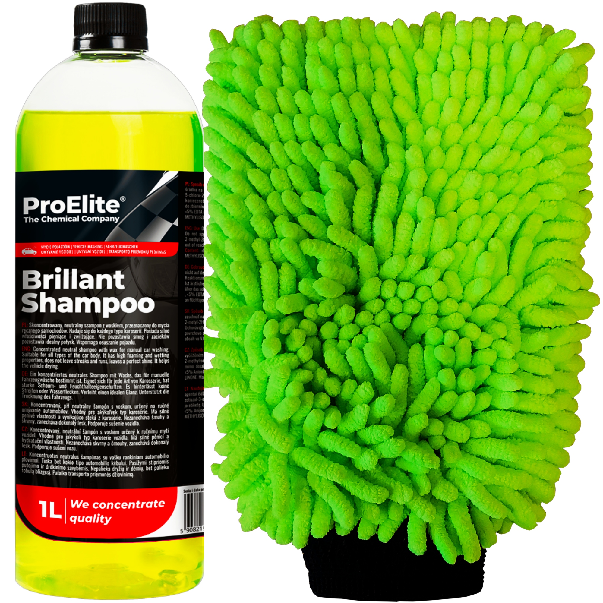 

ProElite Szampon z Woskiem +Rękawica do Mycia Auta