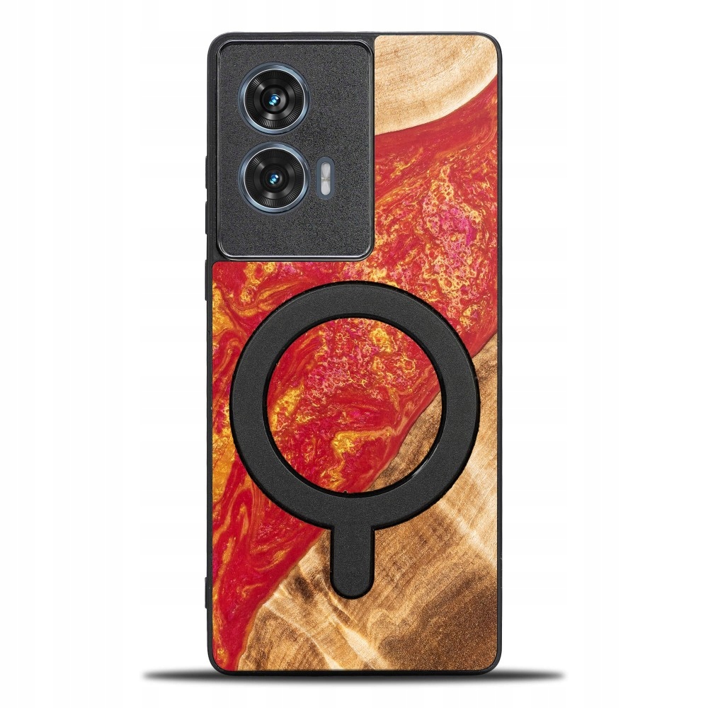 Pouzdro Bewood Unikátní pro Motorola Edge 50 Fusion Neony Paříž s MagSafe