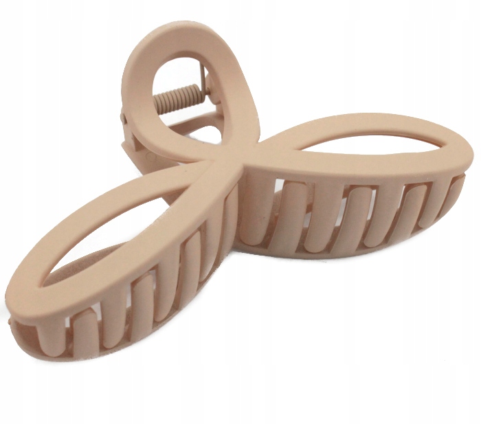 

Klamra Do Włosów Szczęka Mat Duża Kokarda Beż