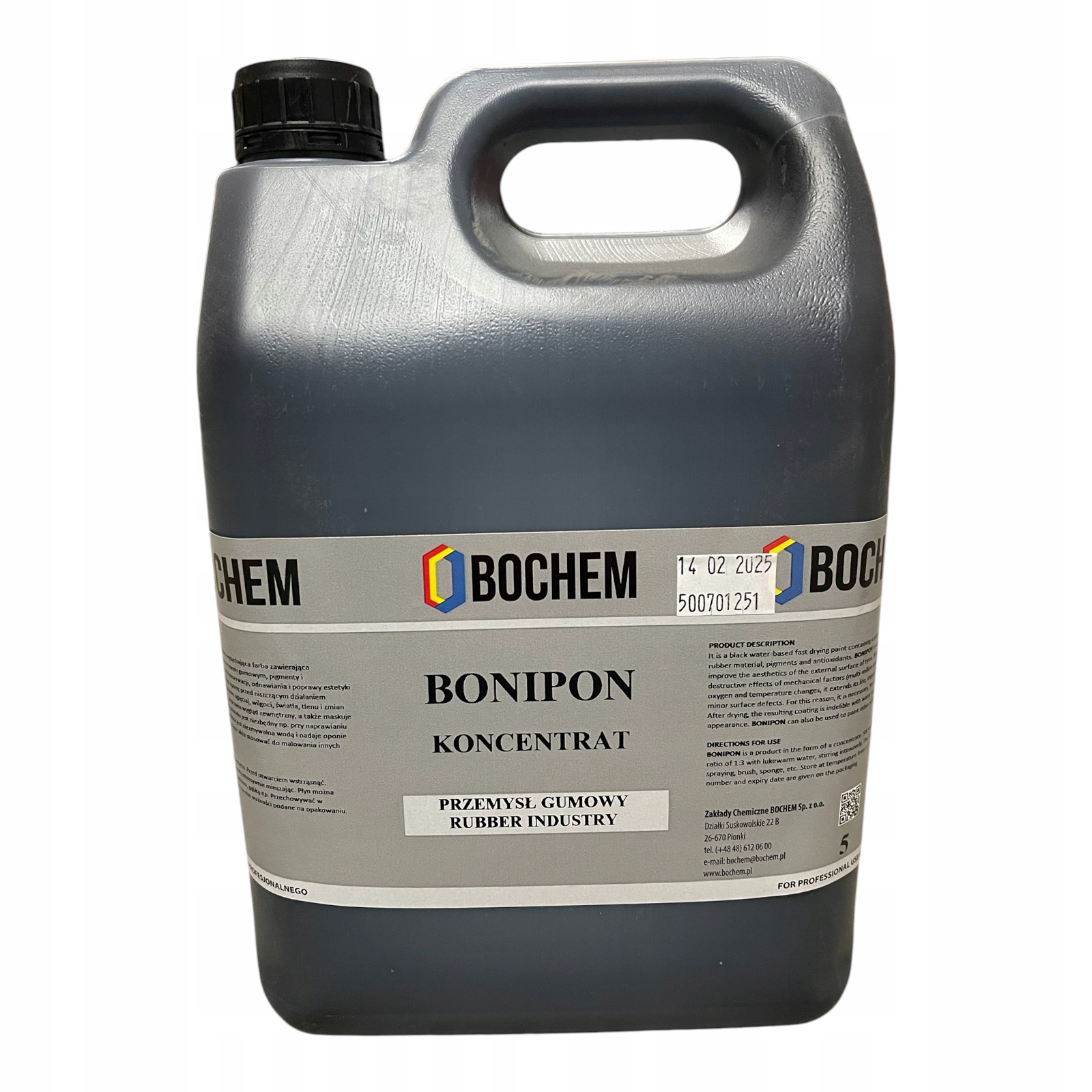 Barva Černidlo Impregnace Pro Údržbu Pneumatik Gumy Koncentrát Bonipon 5L