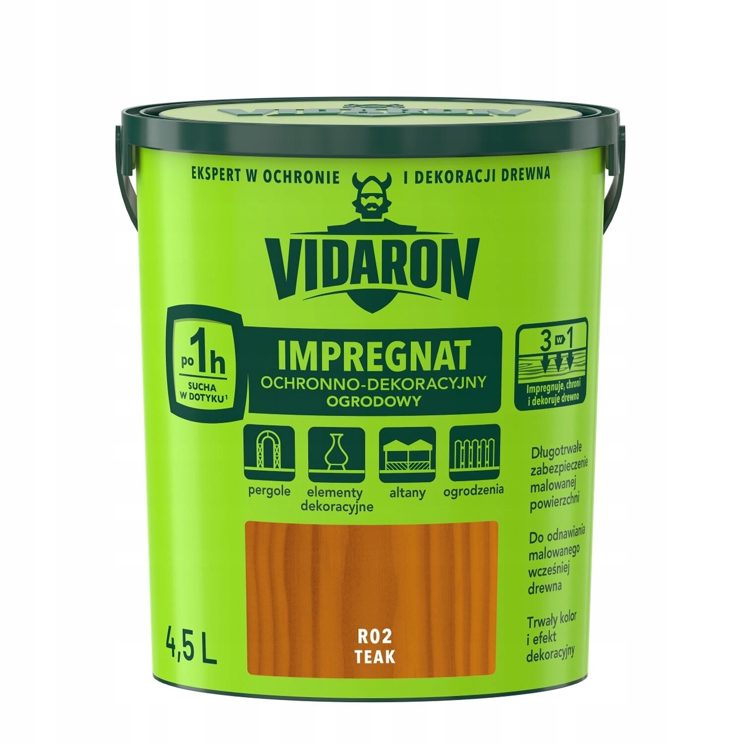 Vidaron Impregnat Ogrodowy 4,5L Teak R02