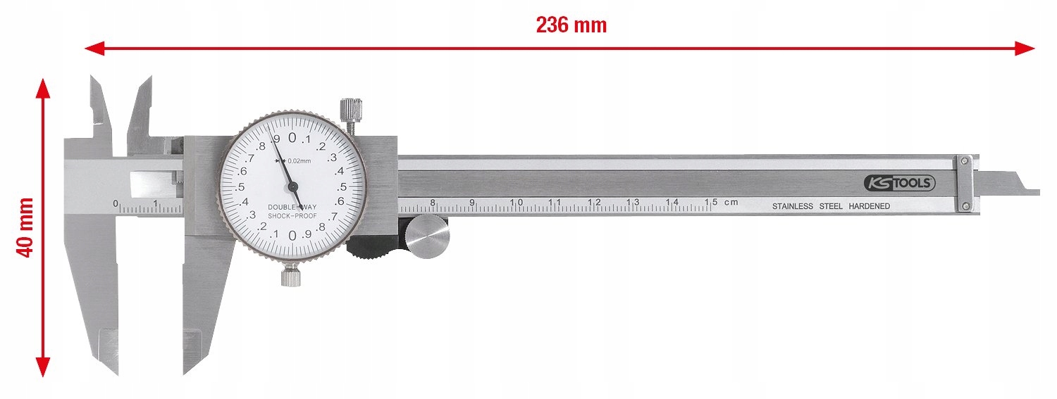 KS TOOLS Suwmiarka Zegarowa Dokładność Pomiaru +/-0,02 mm — miniatura 4
