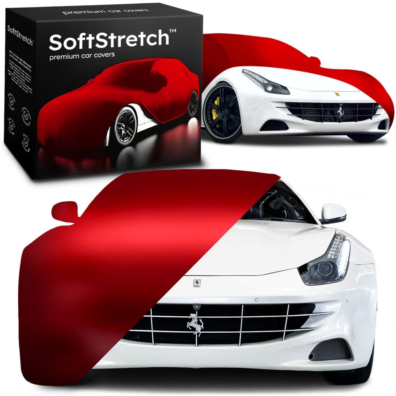 Kryt auta Premium SoftStretch pro Ferrari Ff červený