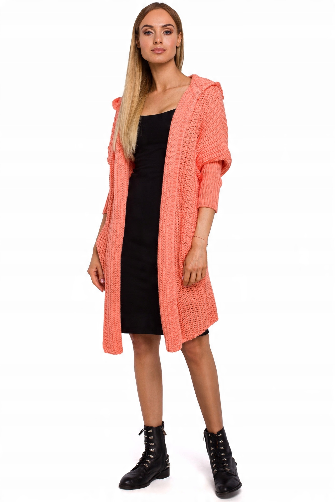 

M475 Kardigan Oversize Z [s/l] Brzoskwiniowy Moe