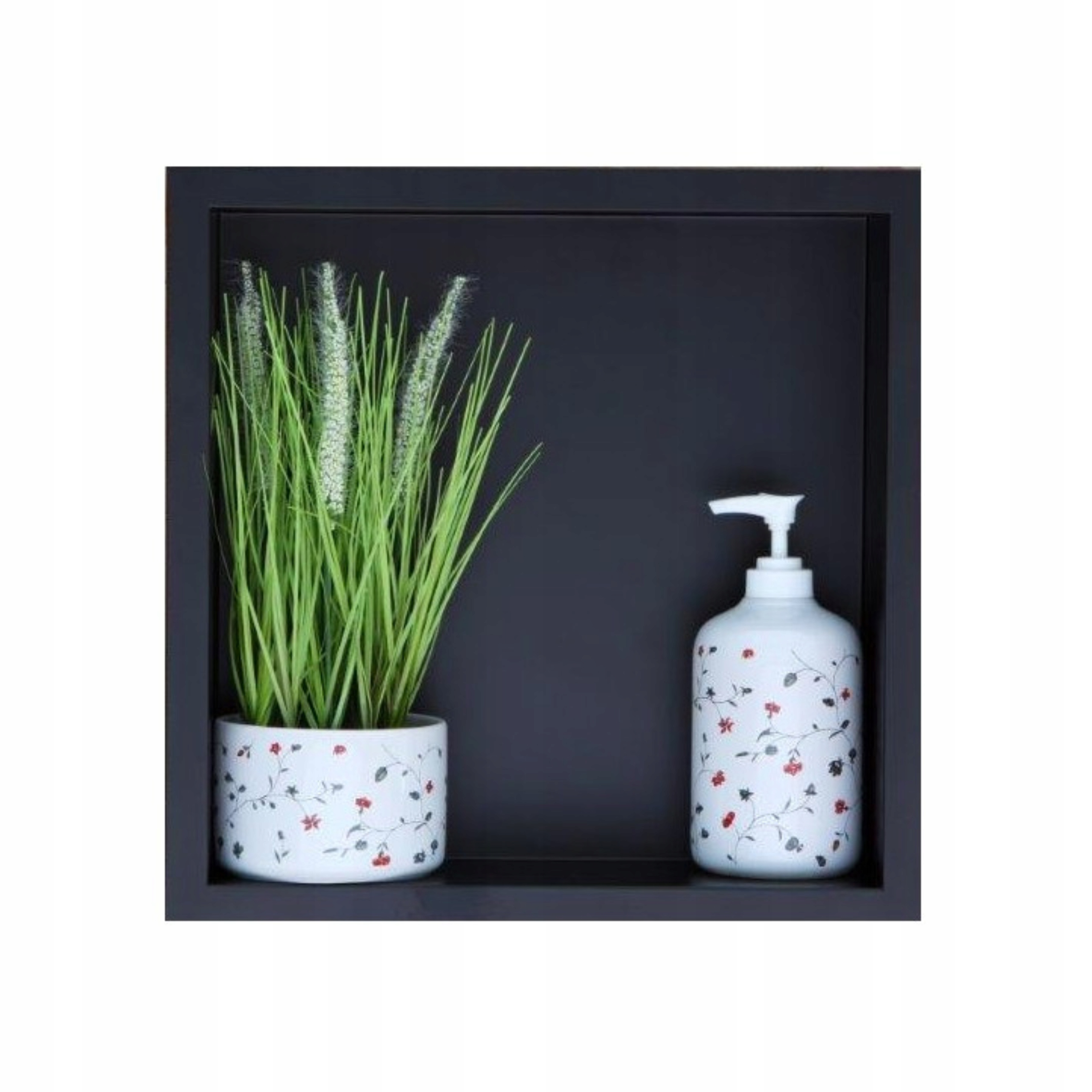 Nástenná polica čierna Wall-box One 30x30x10 cm, teflónovaná oceľ