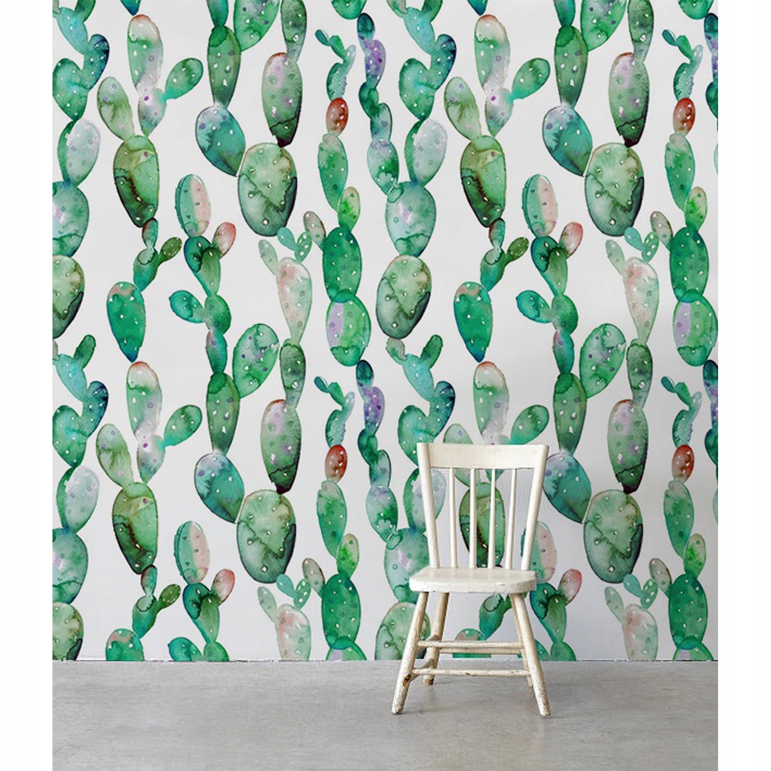 

Fototapeta do salonu Kaktusy akwarelowe 290x290 cm