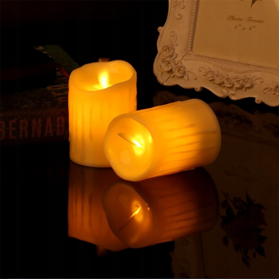 ŚWIECZKA LED BATERIE RUCHOMY PŁOMIEŃ ŚWIECA 11cm Kod producenta ŚWIECZKA jak woskowa, żółte ciepłe św.