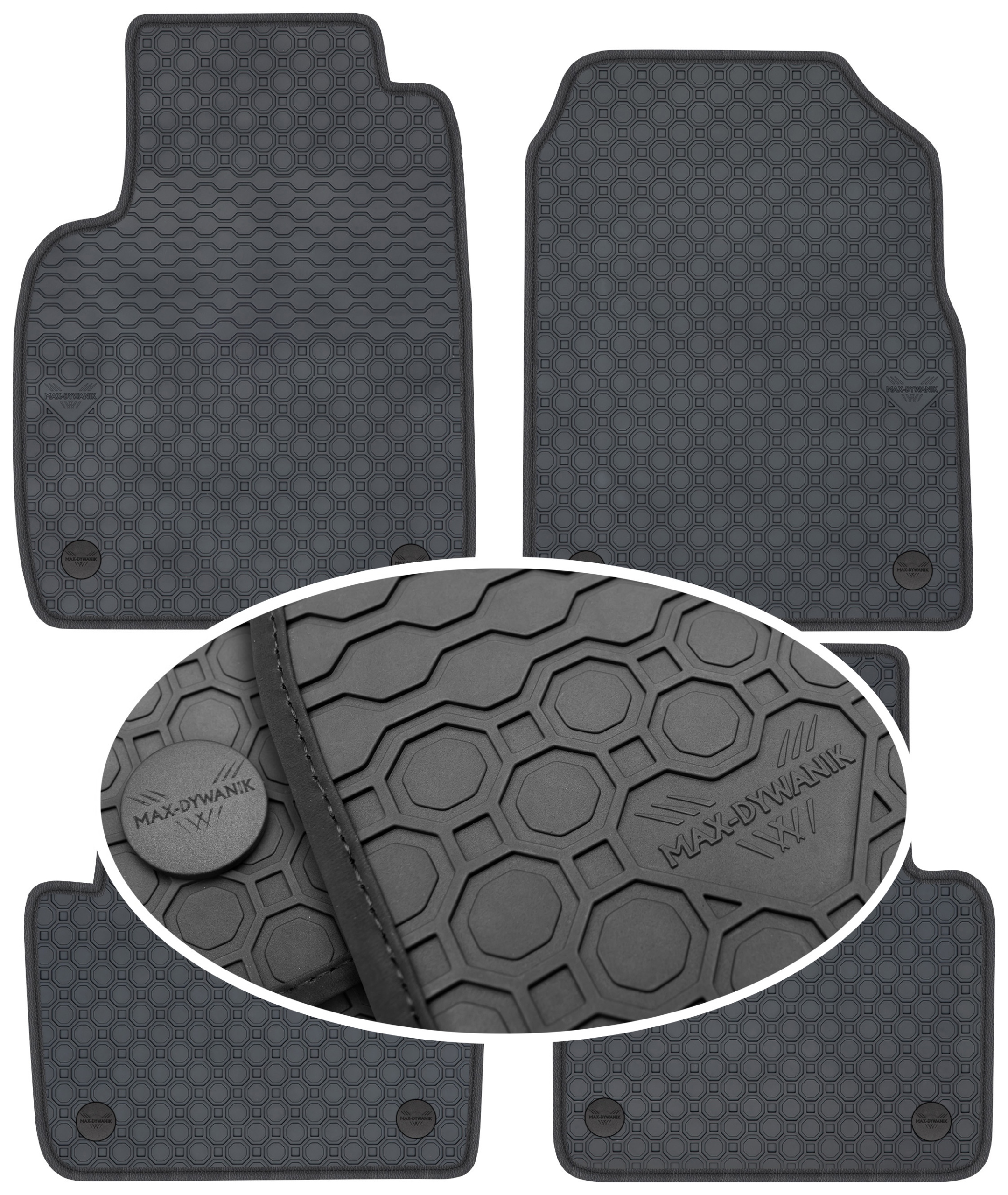 Fiat 500 Hybryda od roku 2020. Gumový koberec PrimeLiner čierny