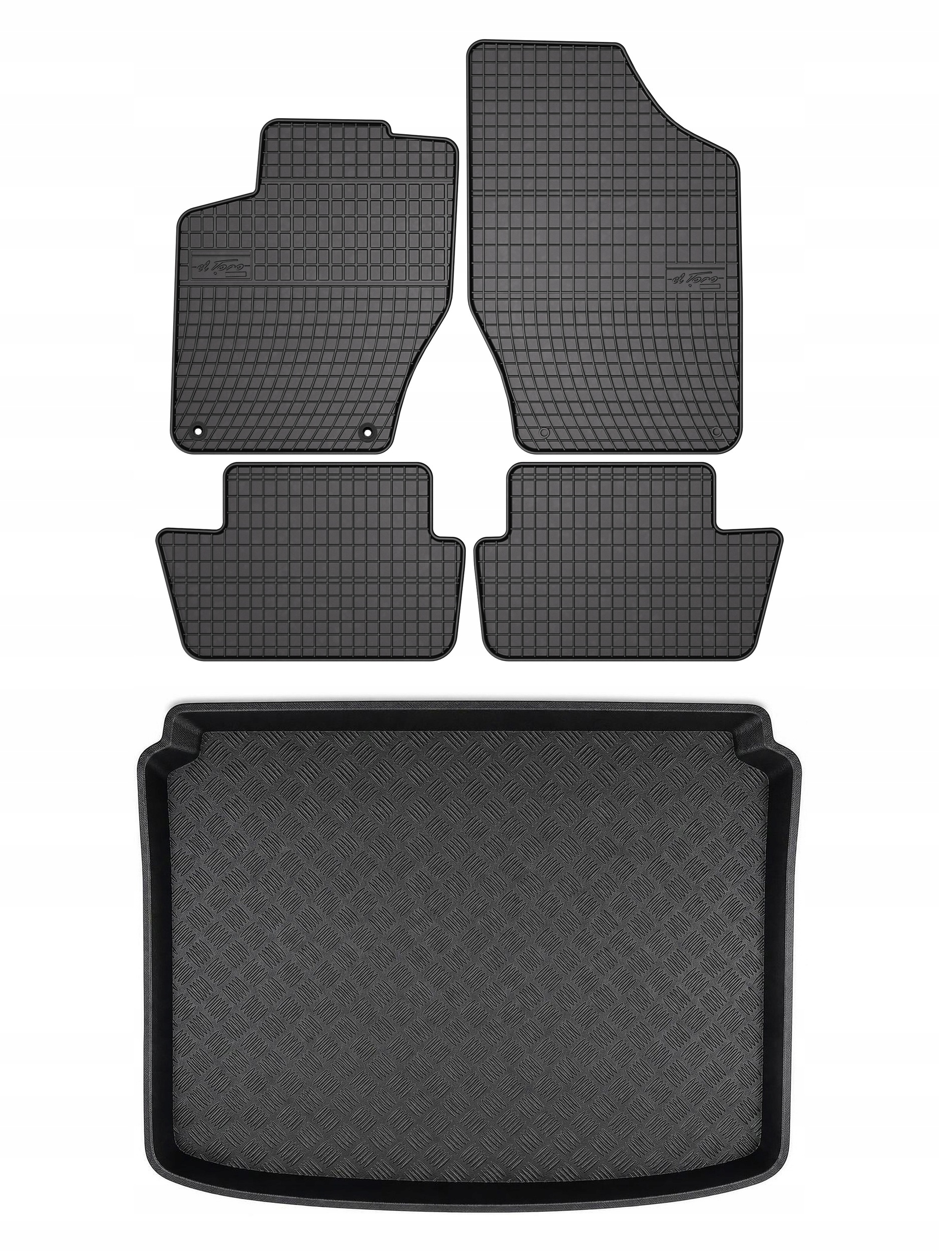 Gumové koberce SolidPRO rohož do kufru pro: Peugeot 308 I 2007-2013 5 el.