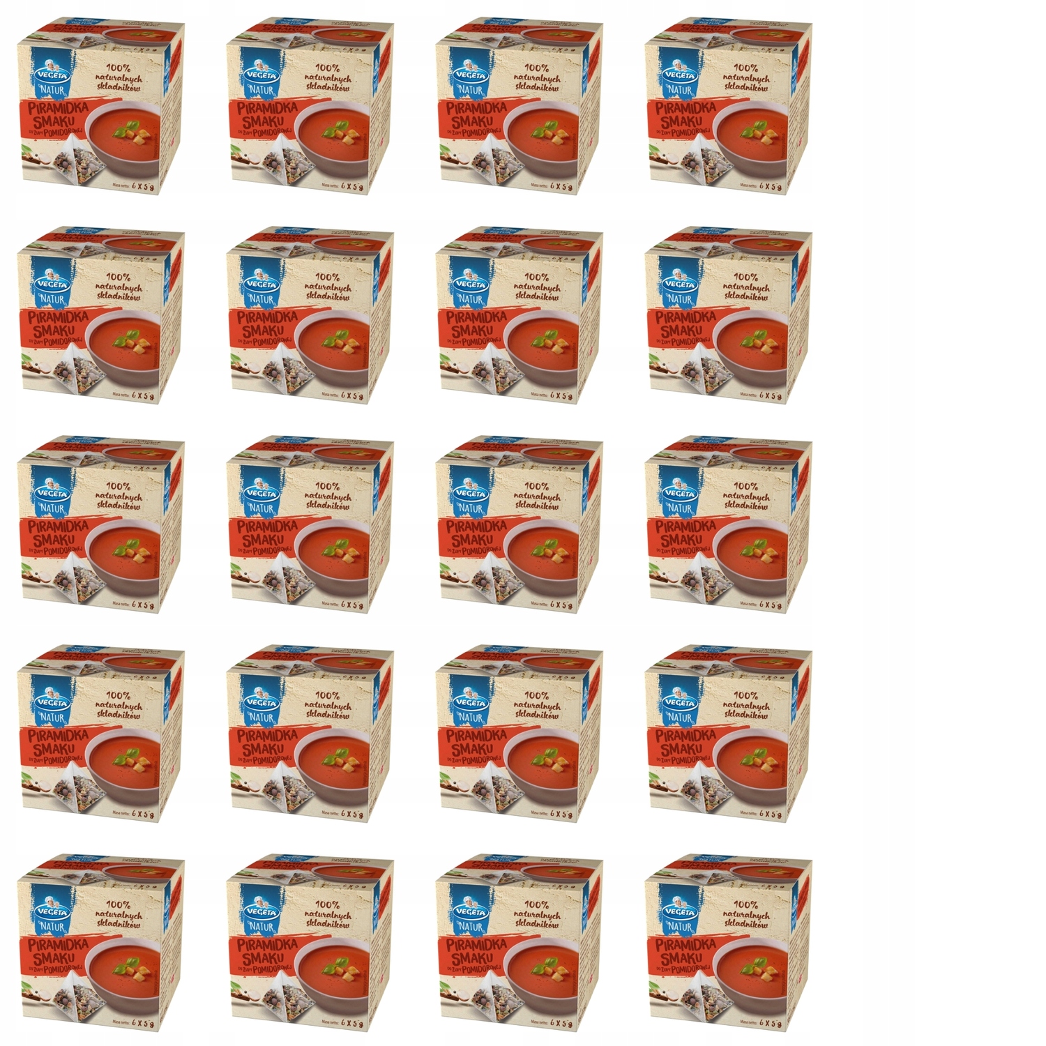 20x 30g Podravka Vegeta natur piramidka do pomidorowej Karton