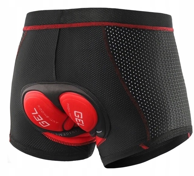 SZORTY ROWEROWE SPODENKI KOLARSKIE BOKSERKI MĘSKIE Z WKŁADKĄ 3D ŻELOWĄ S