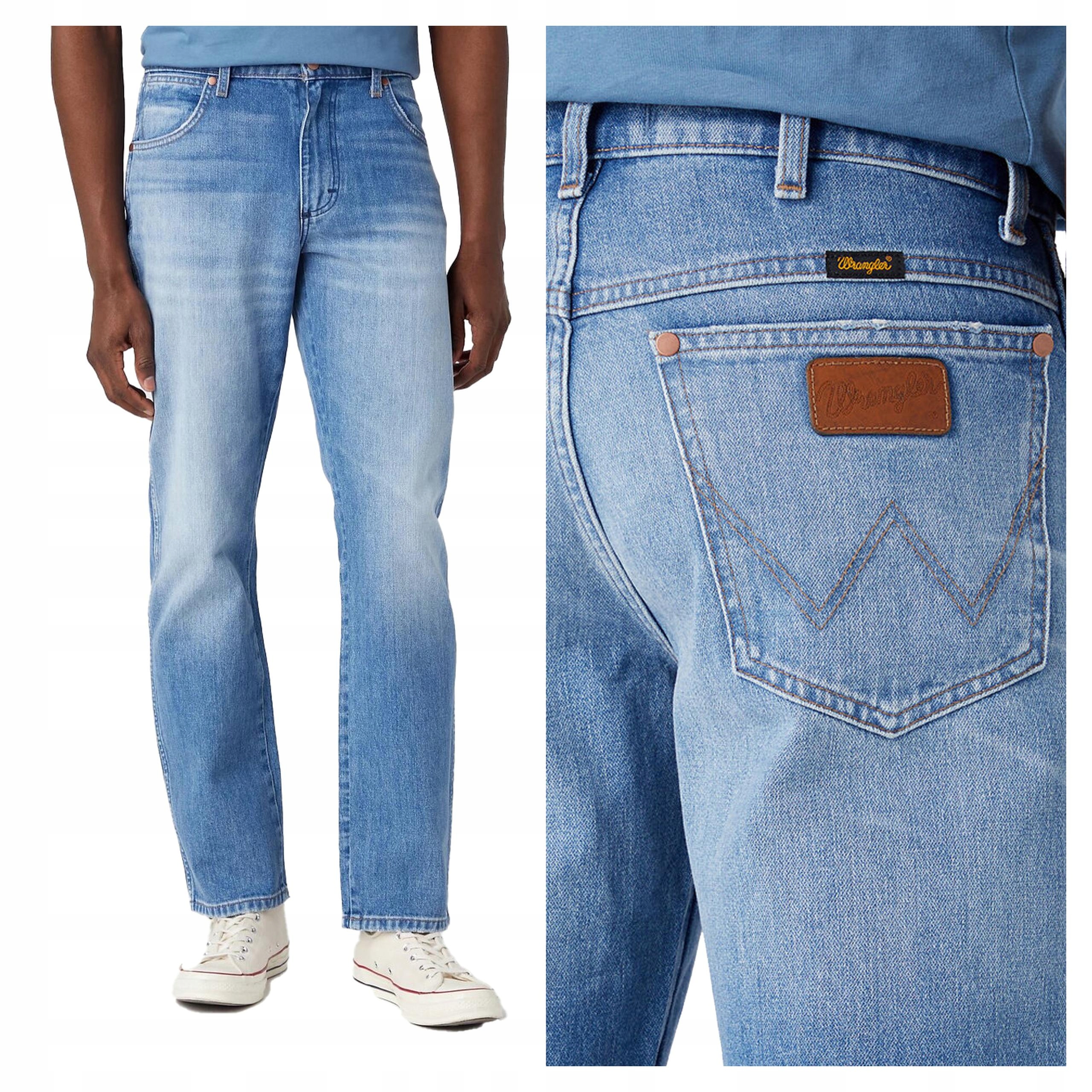 Pánské jednoduché džínové kalhoty Wrangler Texas 33/32