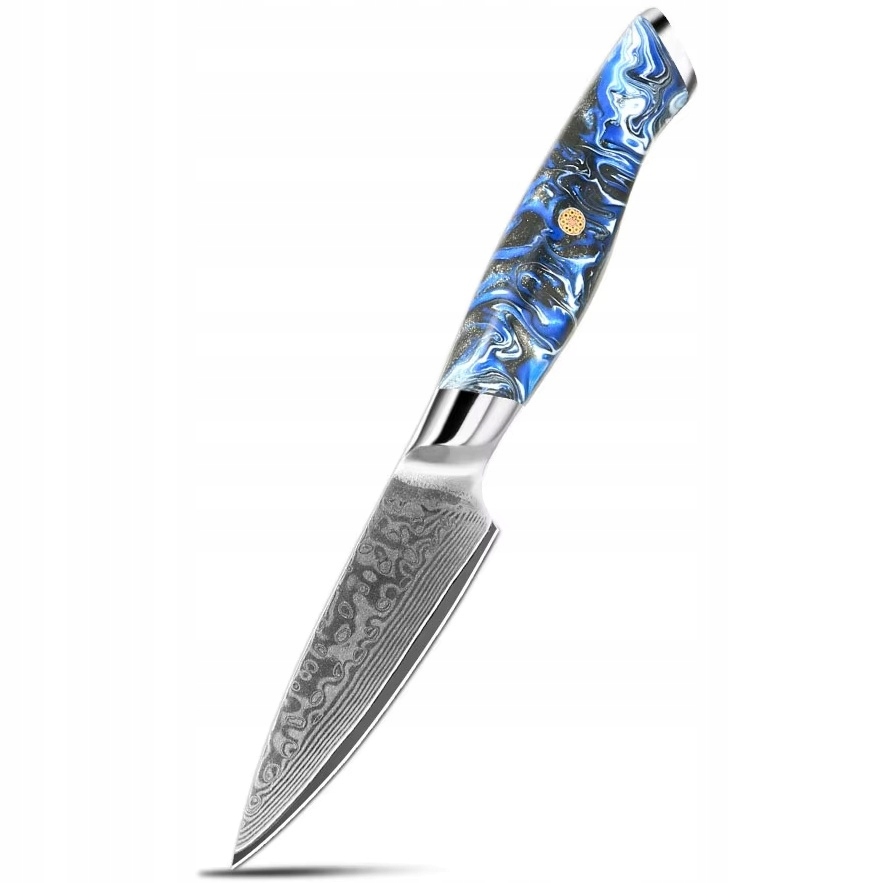Damaškový kuchynský nôž Akio Paring/Modrá KP-37327