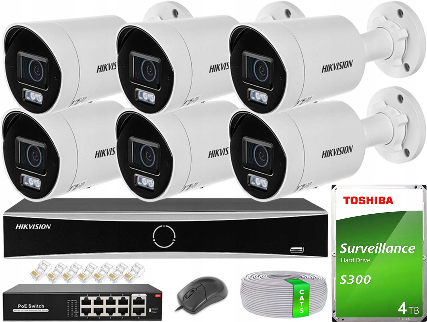 Sada na monitorovanie 8MP Hikvision Acusense 6x DS-2CD2083G2-LI2U 4TB Mikrofón