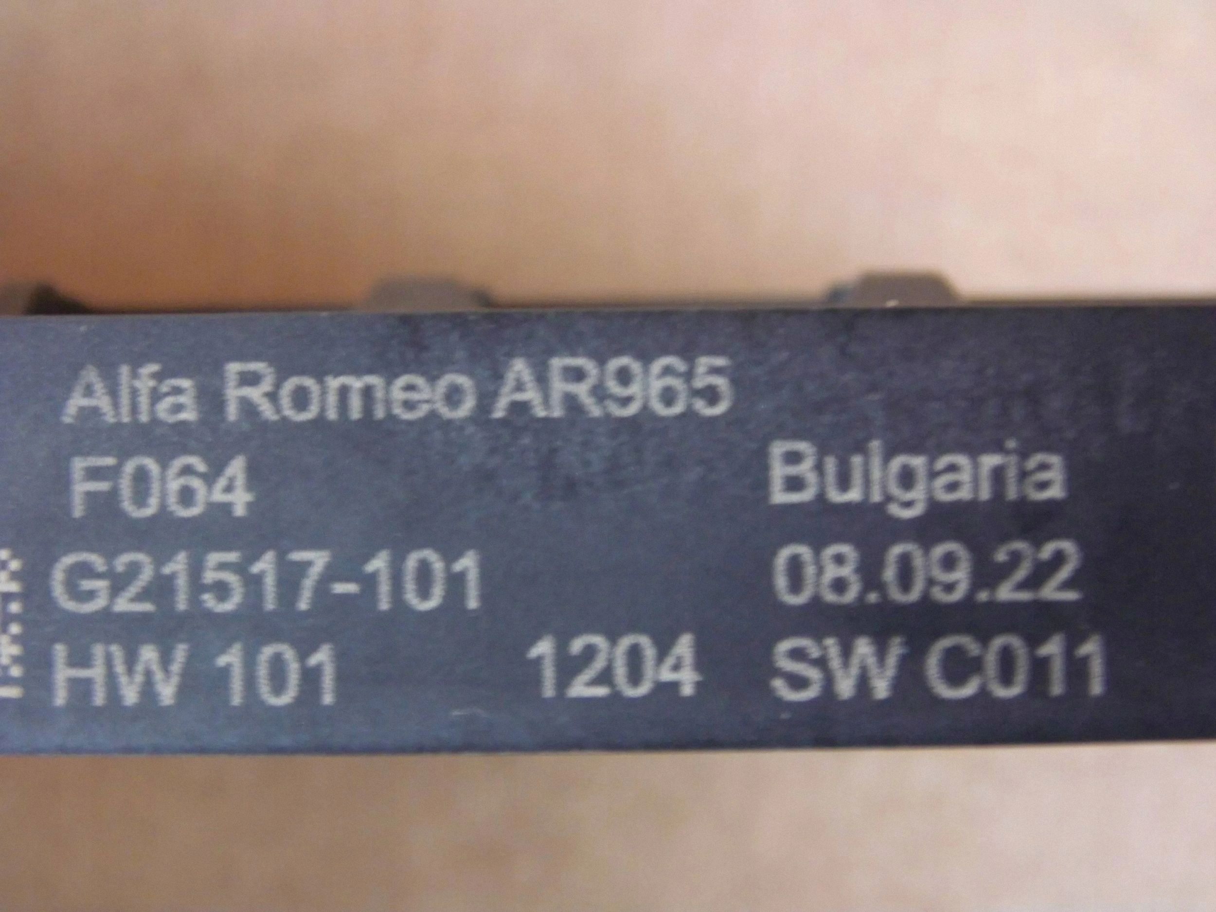 Alfa Romeo Stelvio module computer control unit of the opening bonnet boot