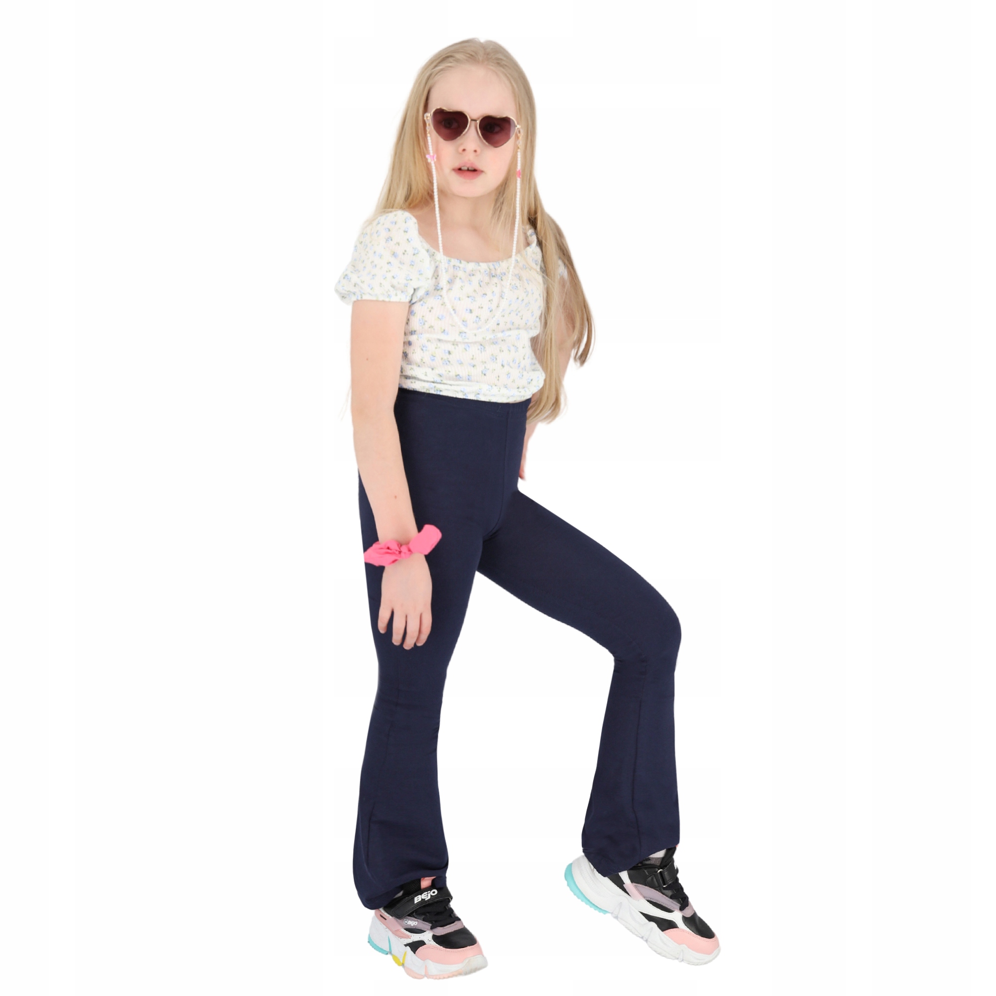 SPODNIE DZWONY DZIEWCZĘCE DRESY BAWEŁNIANE 122 Kod producenta CHFL