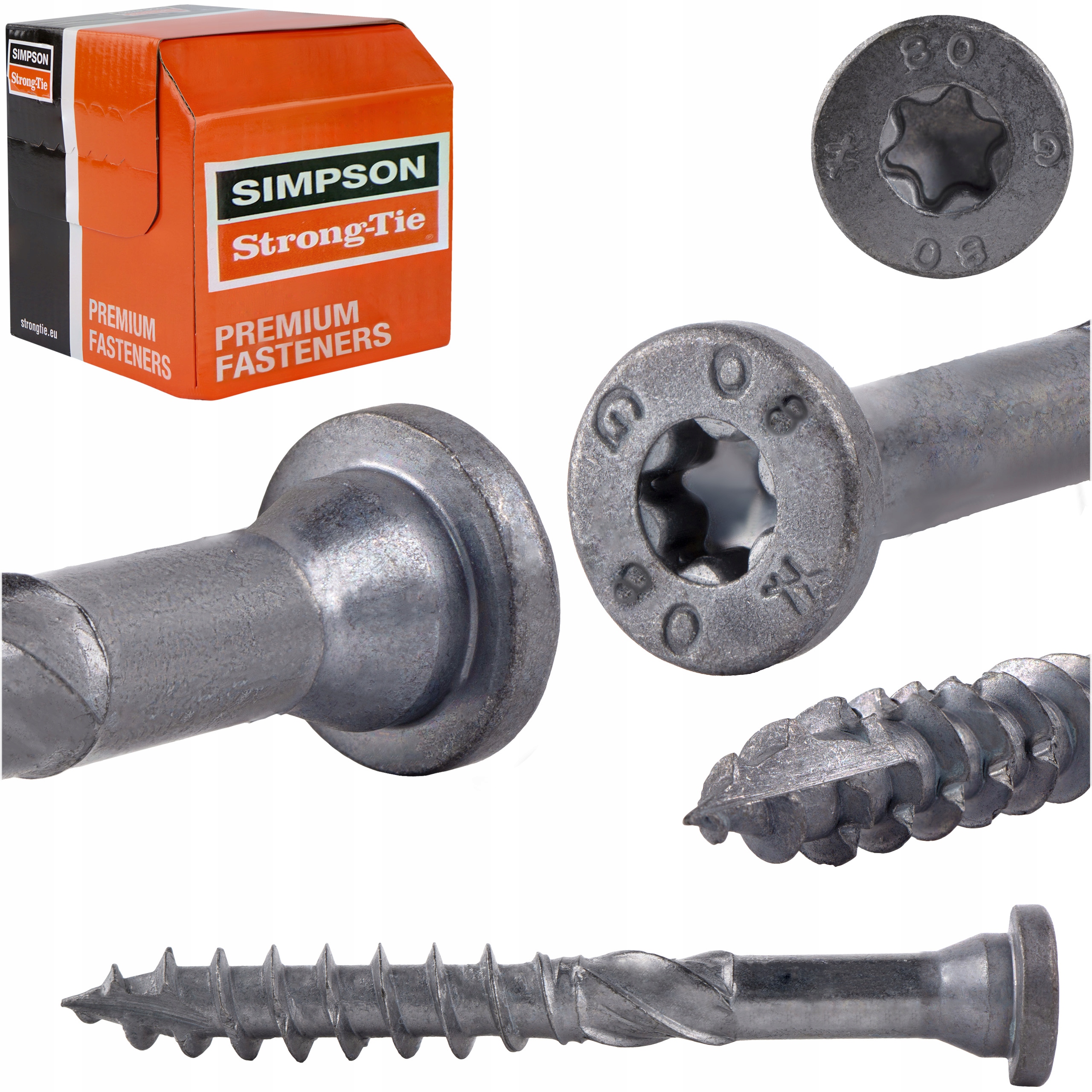 Tesárske skrutky 10x80 mm 50 ks Torx pre spojky konektorov Simpson Ssf