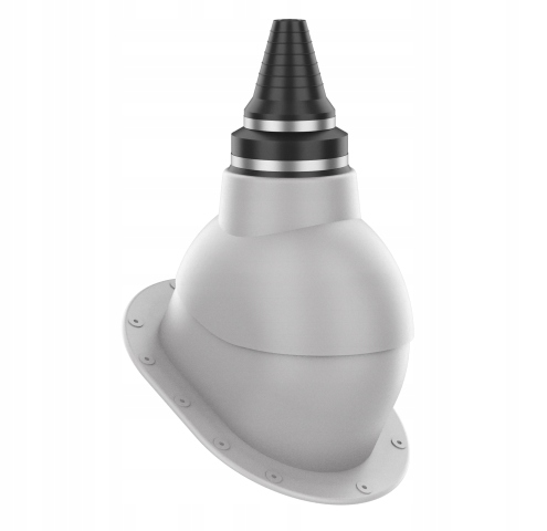 Anténní průchod pro vzduchotěsné střešní krytiny Ploché Světle Šedé 7036