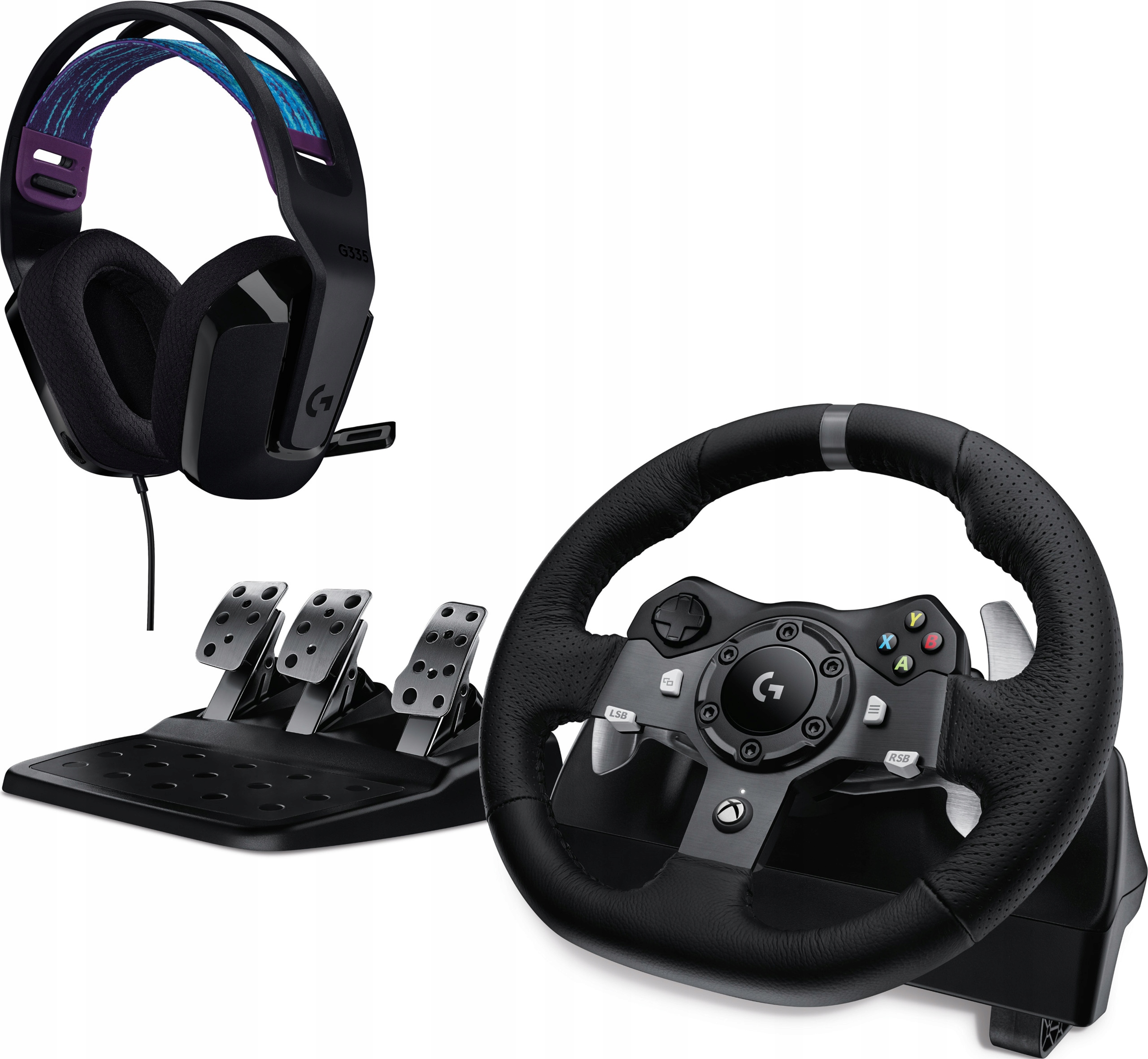 Kierownica Logitech G920 (pc/xbox One) Słuchawki Logitech G335