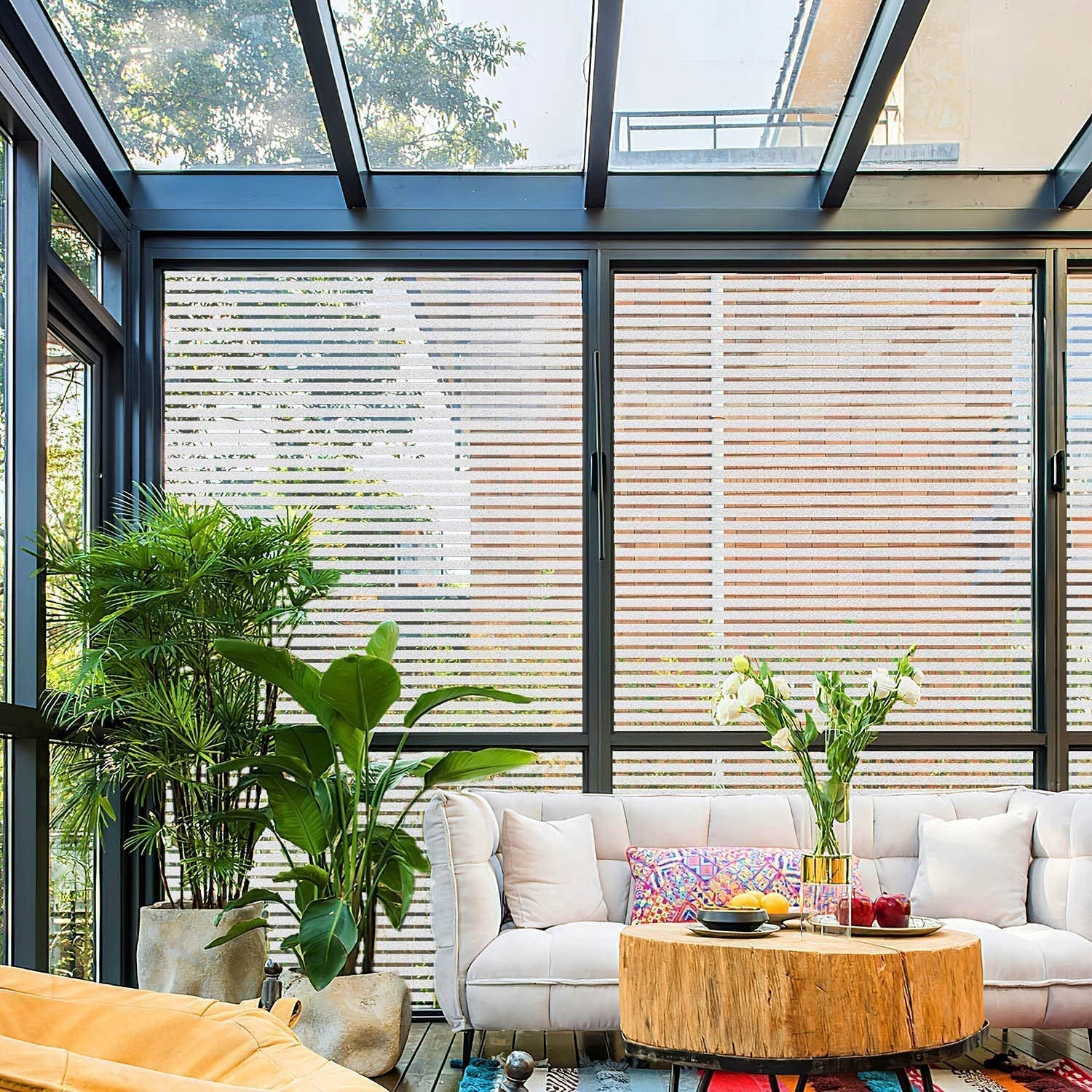 PRYWATNOŚĆ FOLIA OKIENNA MATOWA FOLIA SZKLANA NAKLEJKA ANTY-UV 45X200CM Transparentność półmatowa