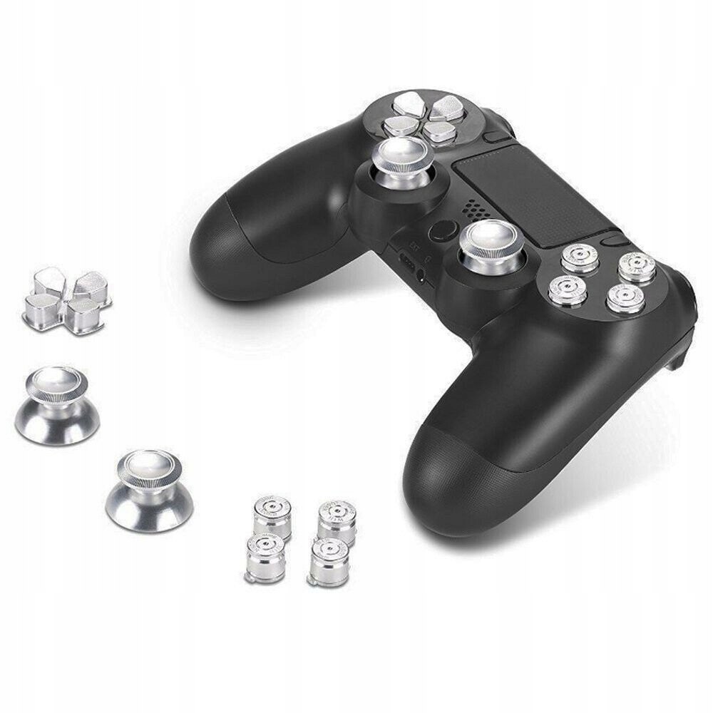 

Zestaw grzybki+ przyciski pad PS4 Aluminium Sreb