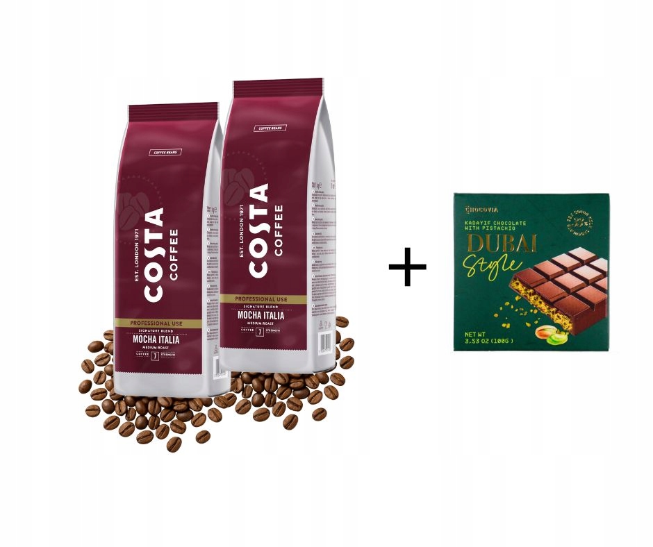 Levně Káva Costa Pro Signature Medium 2x1kg Čokoláda s pistáciemi 100 g