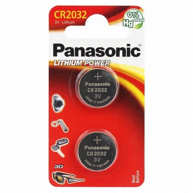 

2X Panasonic CR2032 H2327376 E2358808 bateria lit