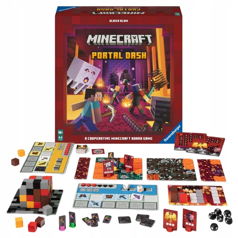 Ravensburger Minecraft Portal Dash Strategiczna Gra Planszowa Logiczna