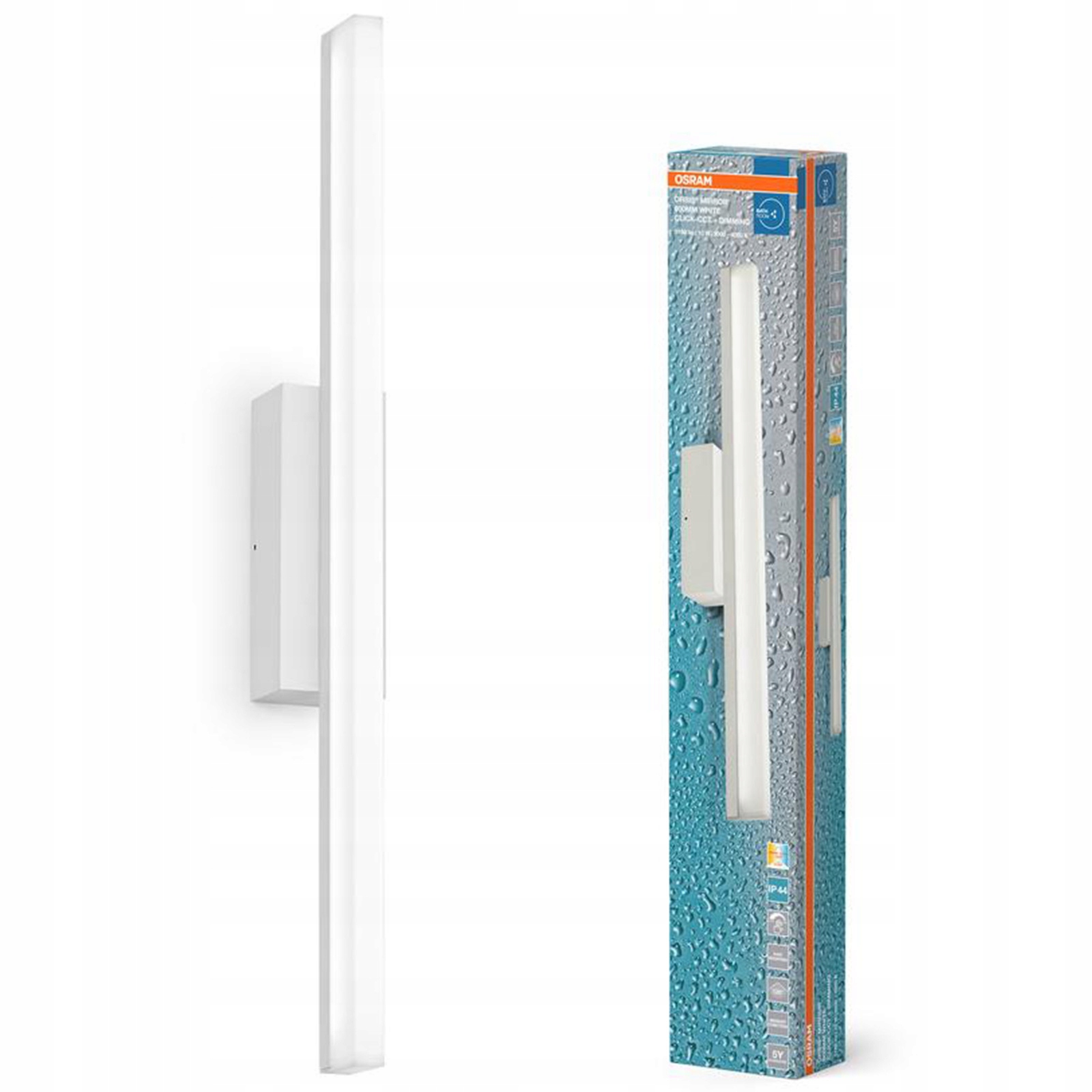 Lampa nad Lustro Kinkiet Led Łazienkowa 10W 3000-4000K Cct 950lm IP44 Osram