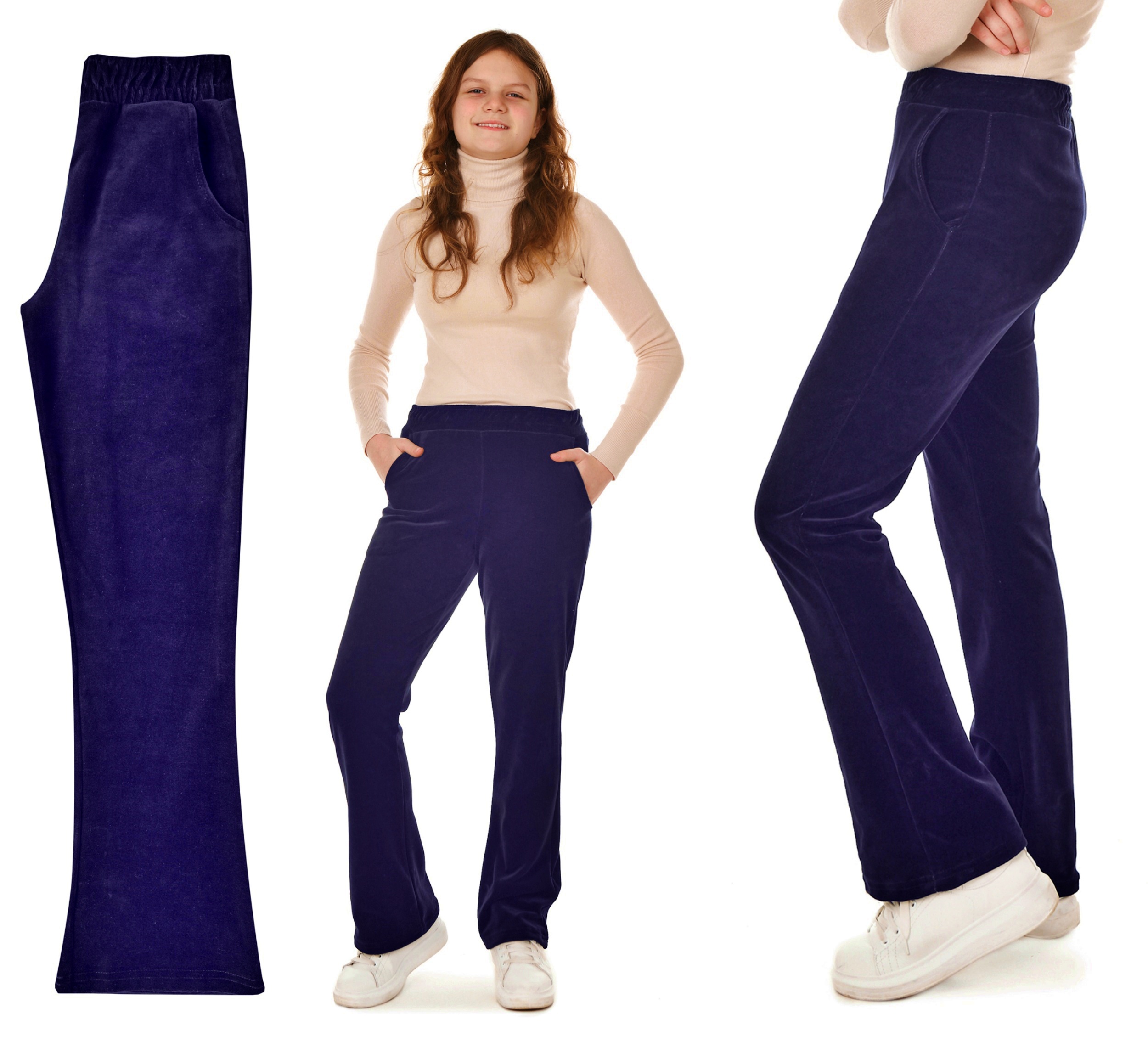 Dzwony spodnie WELUROWE SUPER JAKOŚĆ r.170 Prod.PL