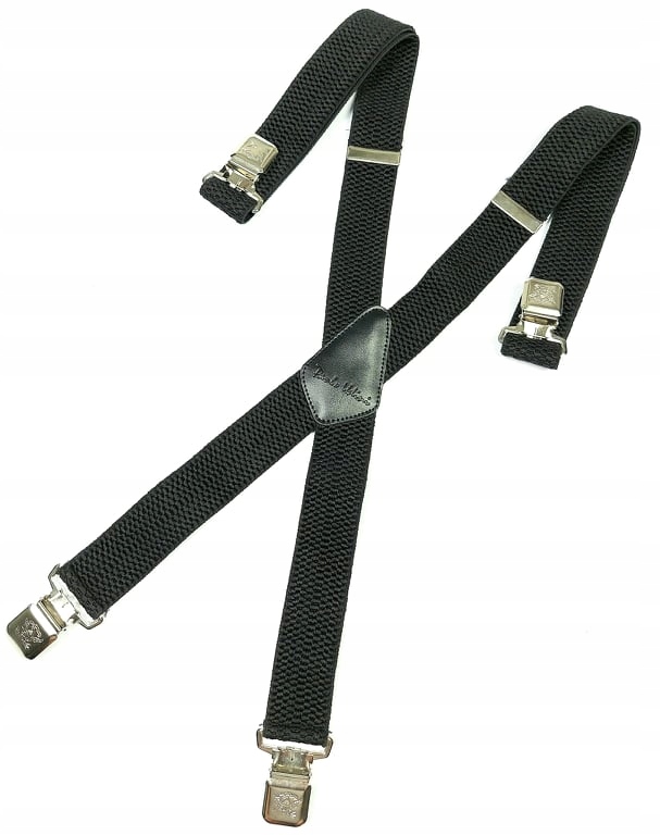 

Szelki męskie typu X 110 cm / 35 mm czarne