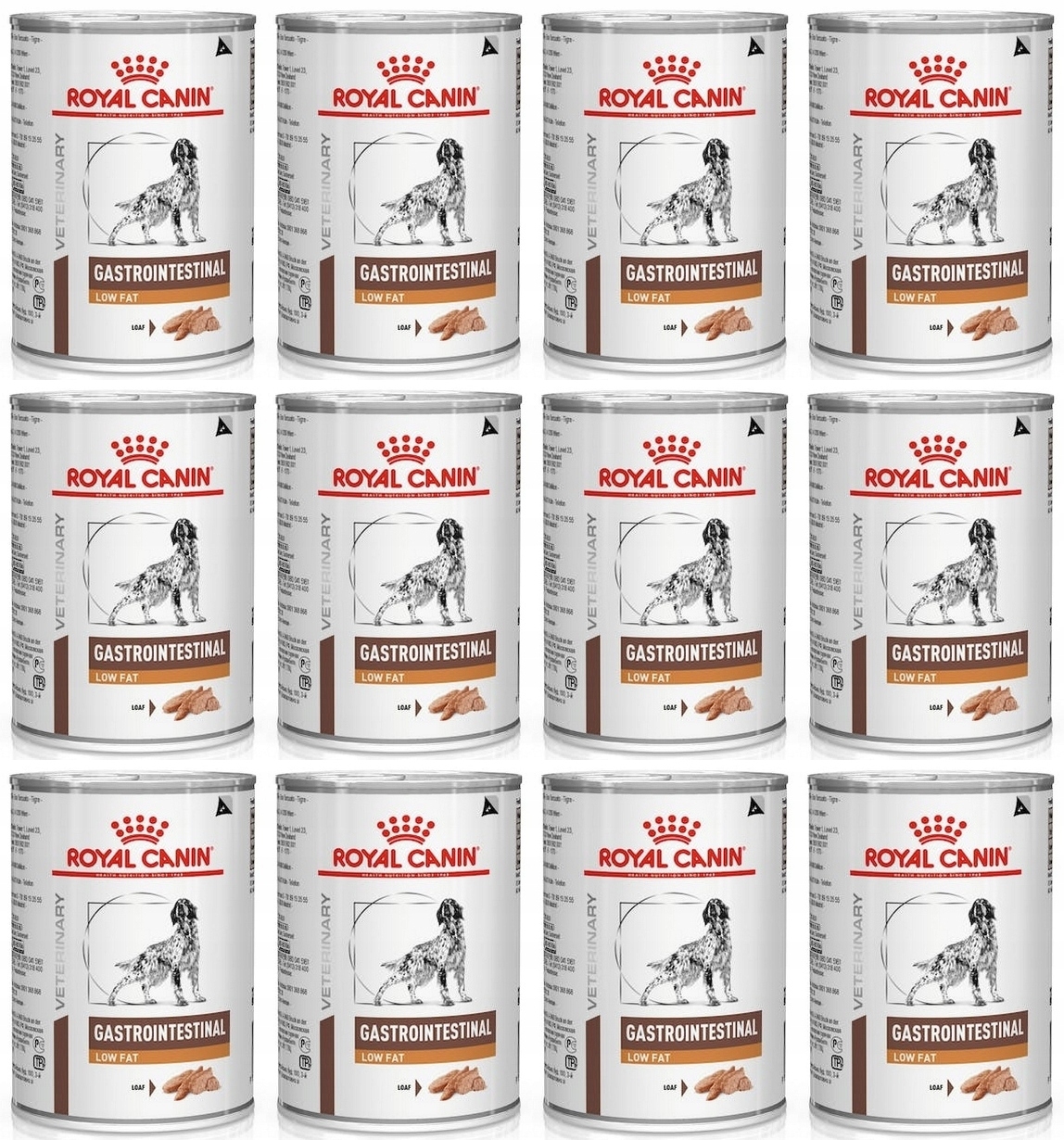 Levně Krmivo pro psy Royal Canin Gastro Intestinal Low Fat 12 plechovek 420 g