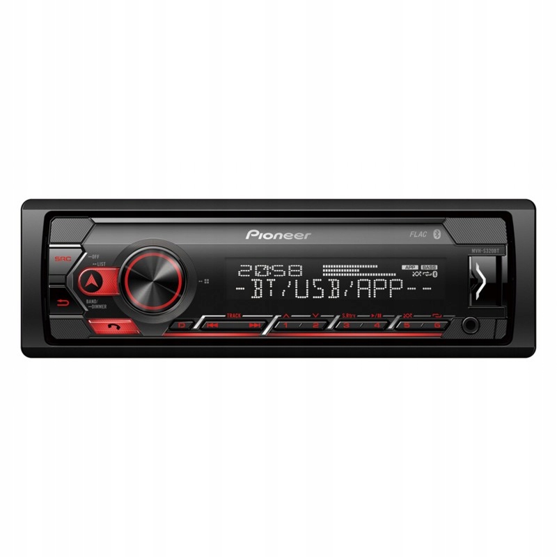 Pioneer MVH-S320BT Autorádio s Bluetooth, Usb a červeným podsvietením