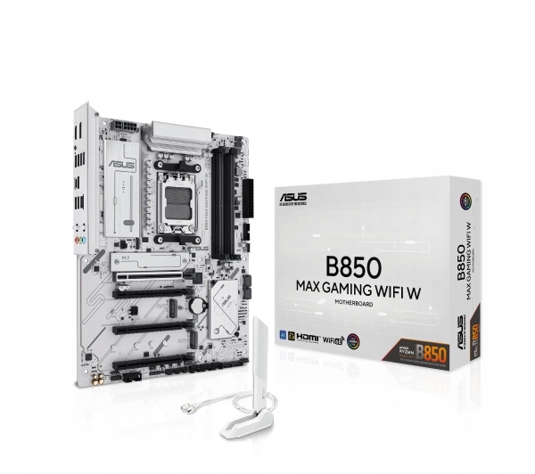 Płyta główna Asus B850 Max Gaming Wifi W Atx Amd Ryzen AM5 4x DDR5 Biała