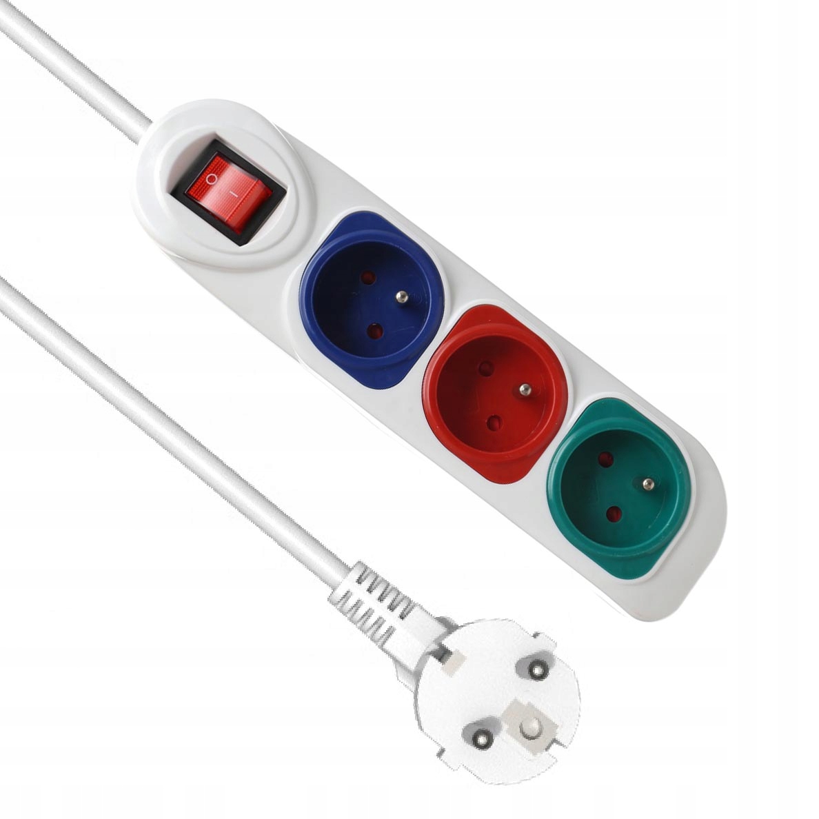 

Przedłużacz 3 Gniazda Wyłącznik Zabezpieczony 5M