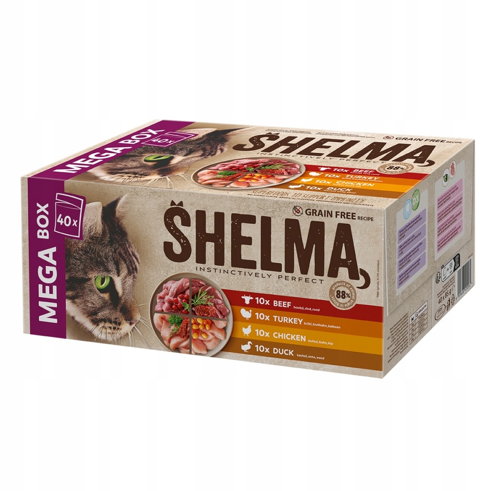 Levně Shelma Cat box, kapsička 85 g (40 pack)