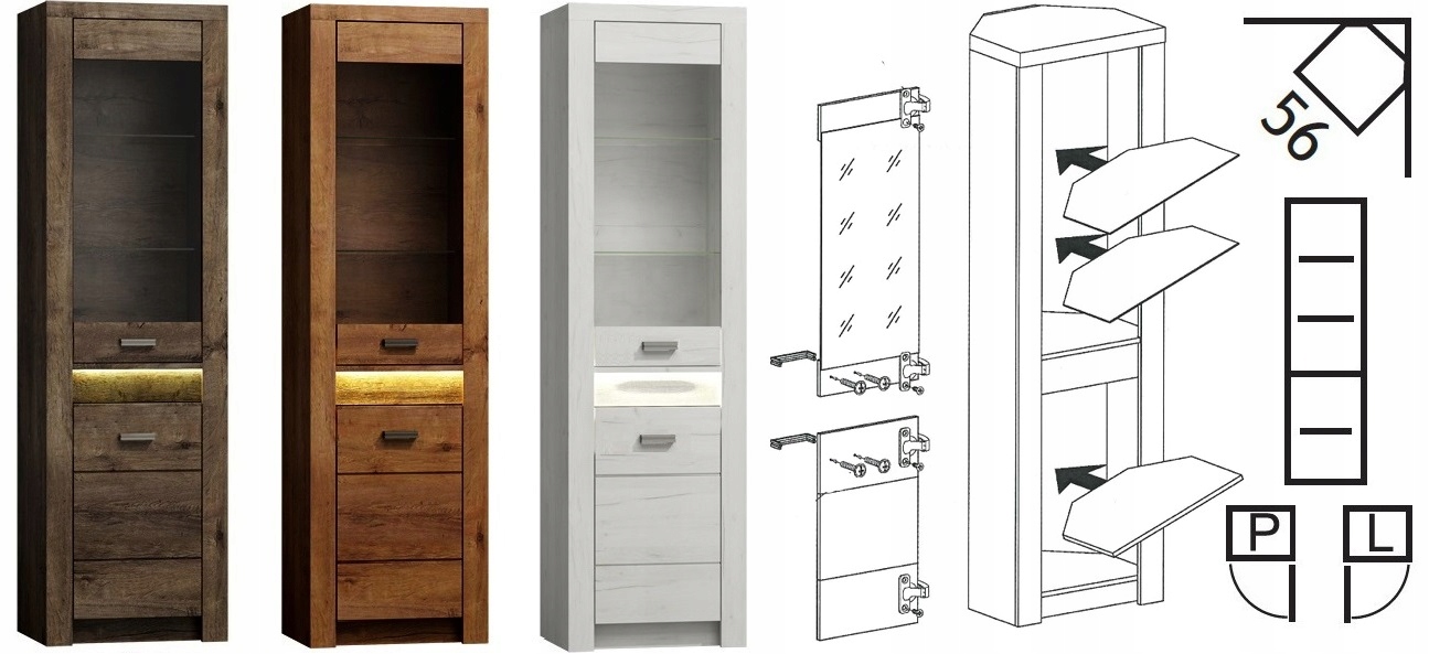 witryna narożna regał zamykany narożny Indiana 23 Kod producenta i-23