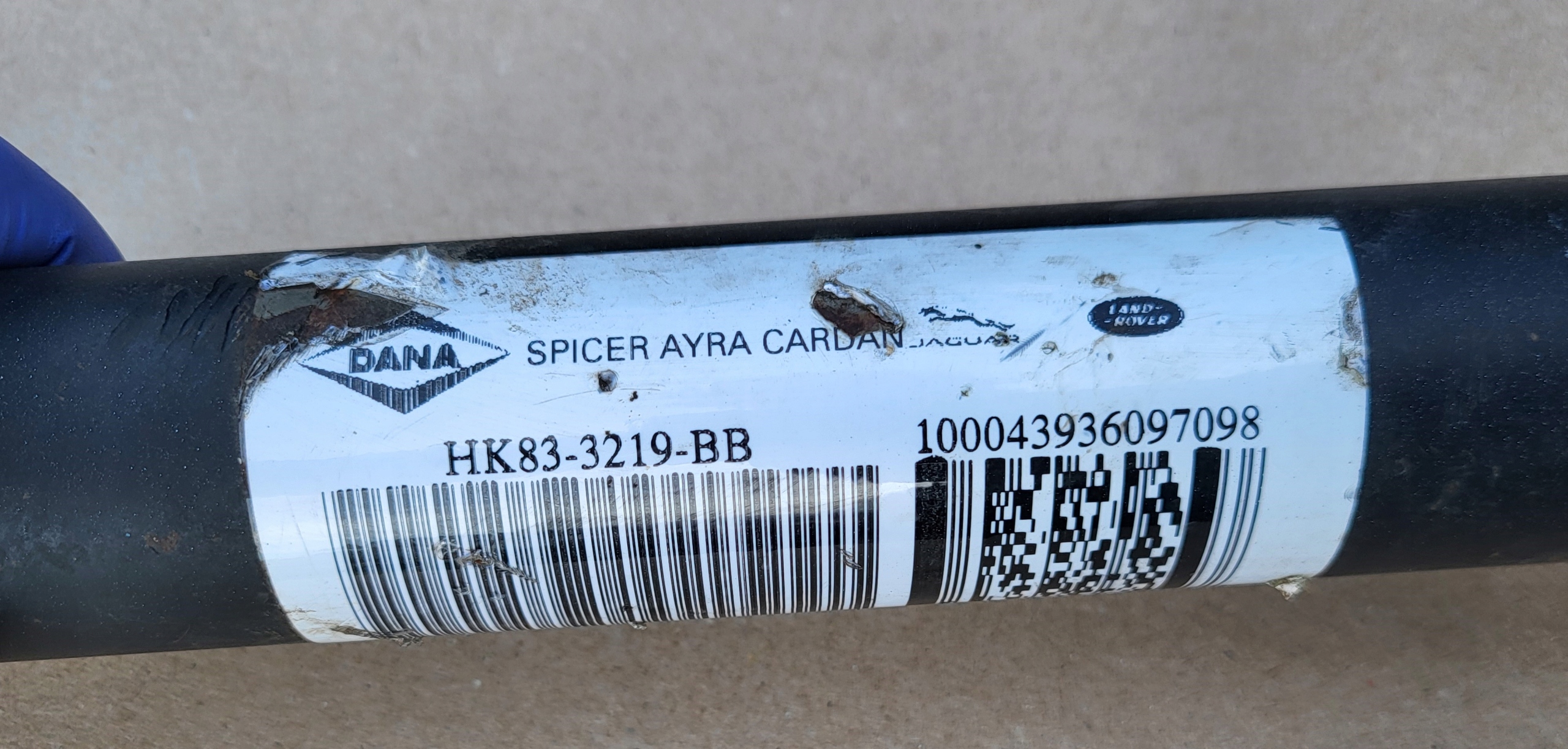 cardan KARDAN JAGUAR F-PACE HK83-3219-BB OE EU